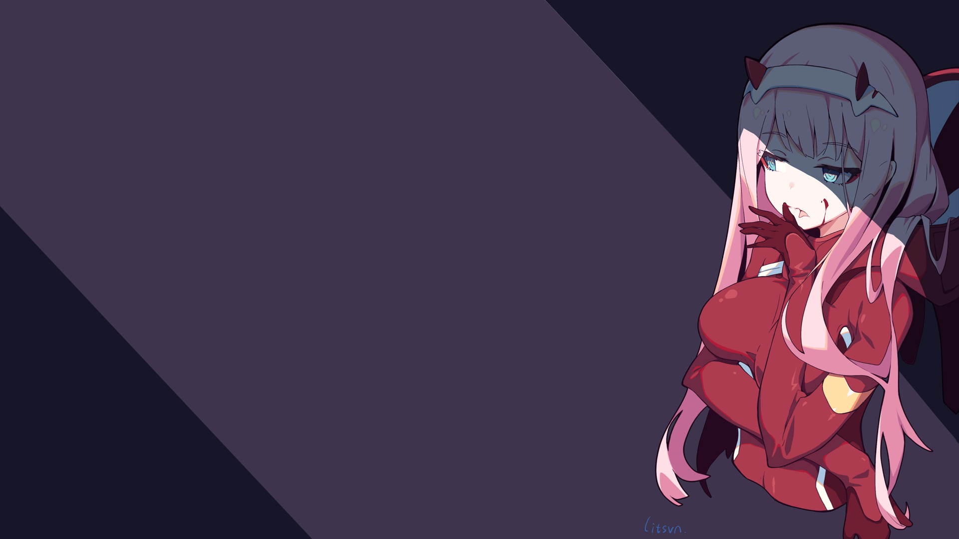 Zero Two Purple Wallpaper