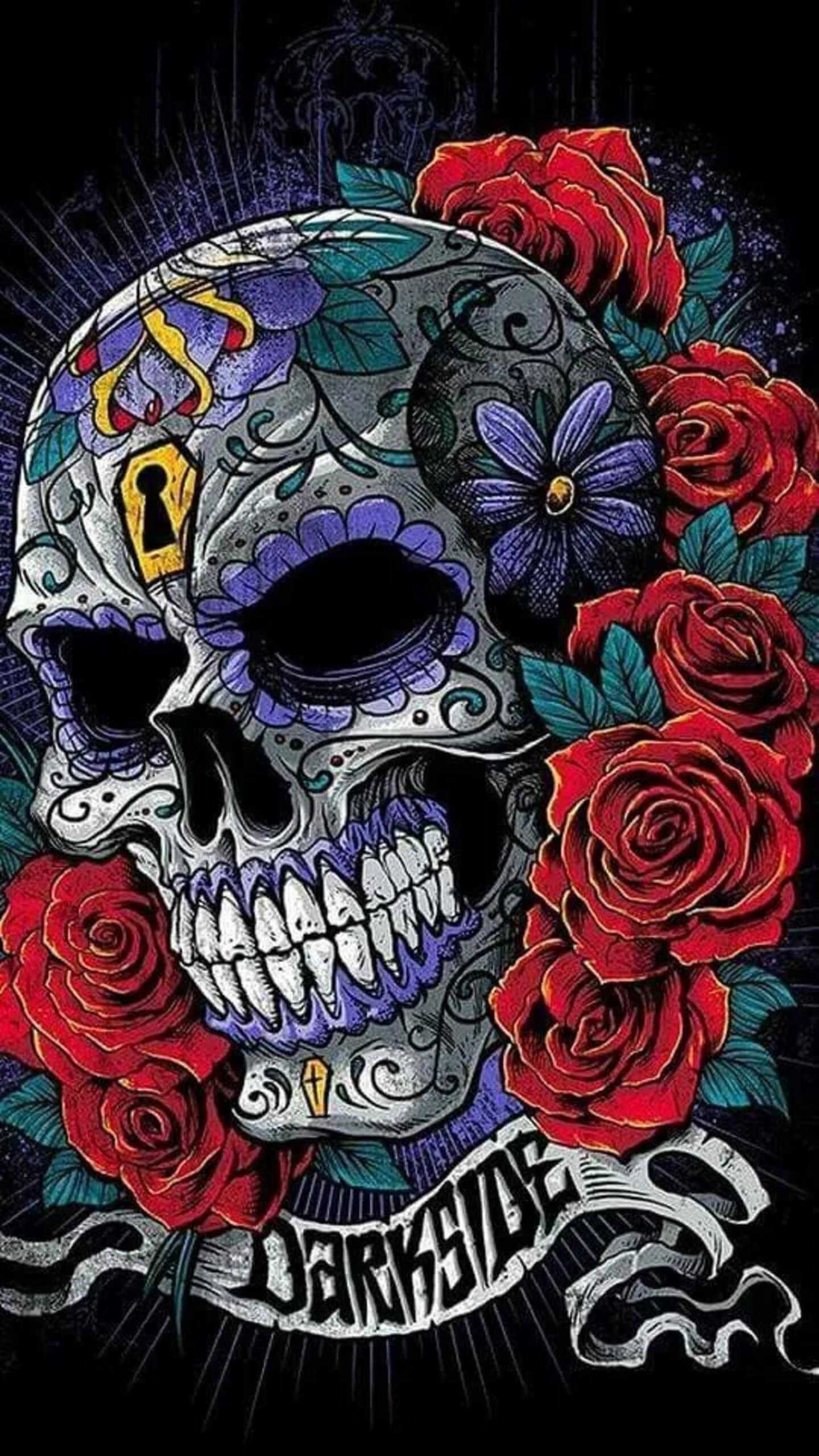 1440x2560 4K Skull Wallpaper