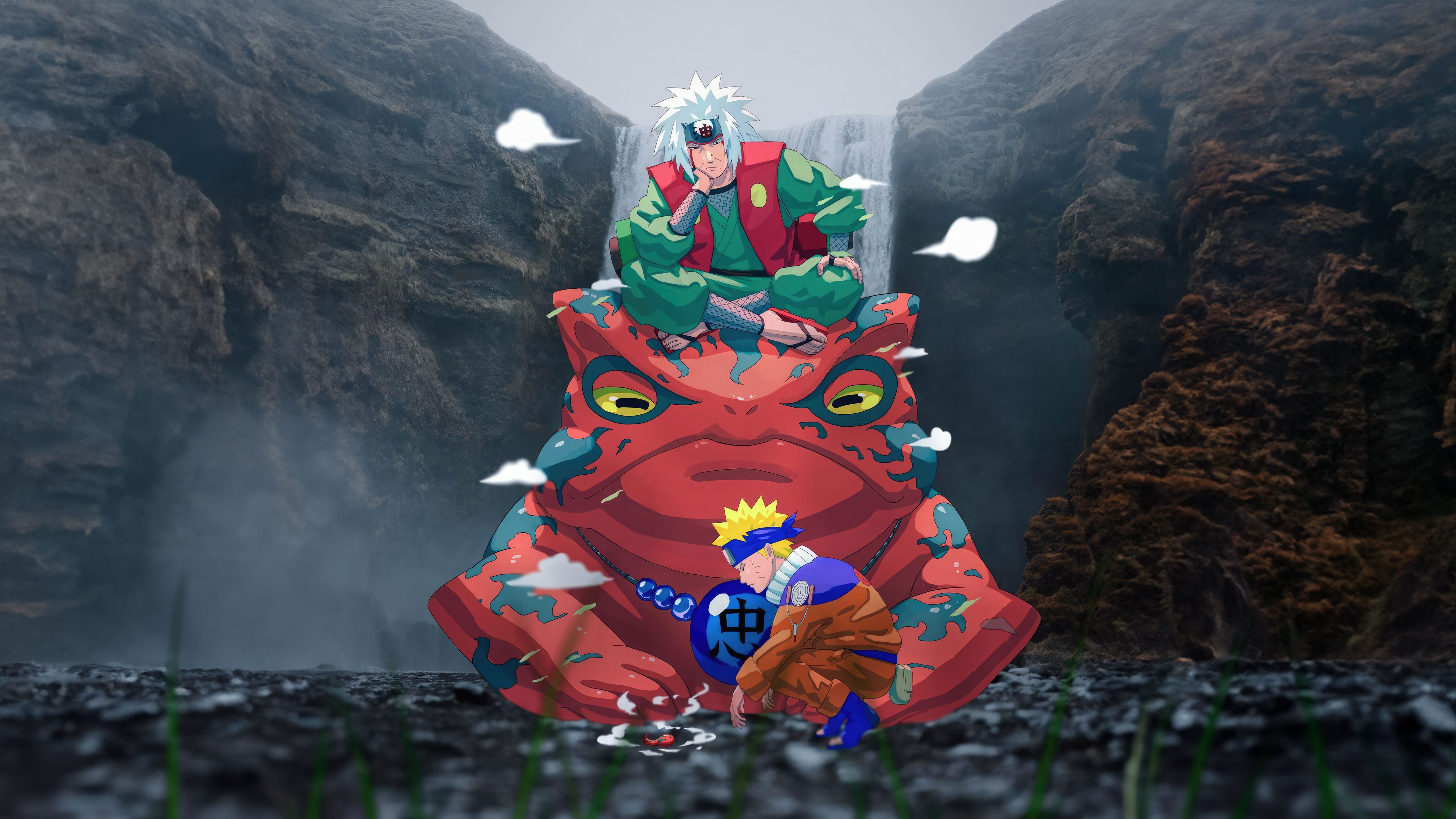 5120x2880 Naruto Jiraiya And The Magic Frog