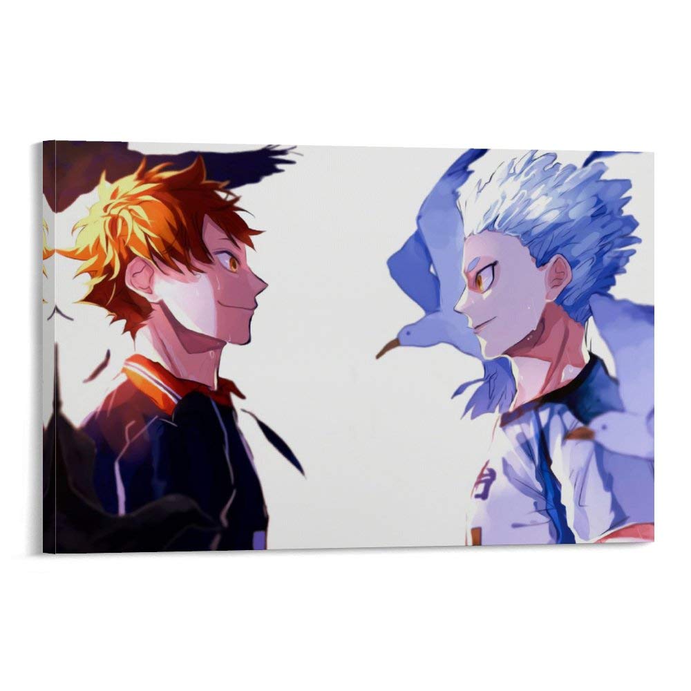 1000x1000 GUOTING Anime Haikyuu Poster Hinata Vs Hoshiumi Canvas Art Poster Picture Modern Office Family Bedroom Decorative Posters Gift Wall Decor Painting Poster 24x36inch(60x90cm) : Amazon.co.uk: Home & Kitchen