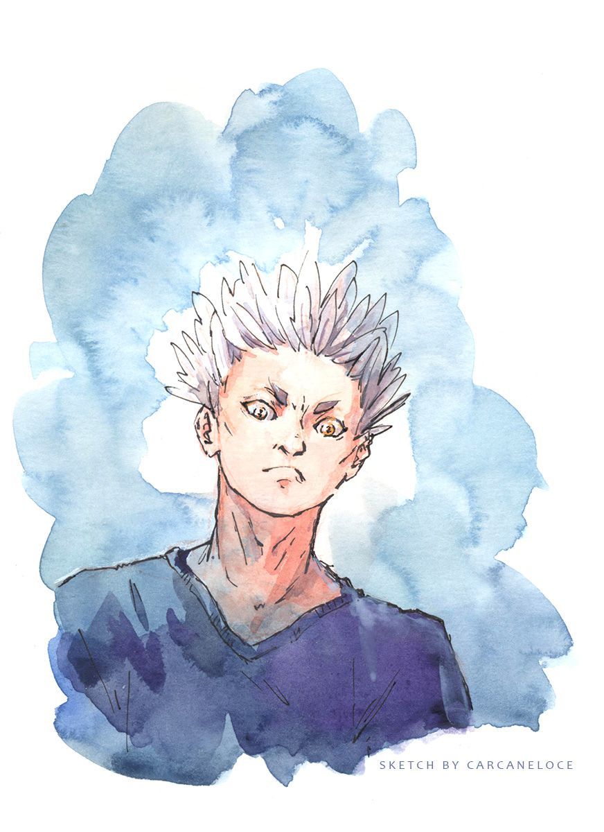 872x1200 Carcaneloce on X: Here's Hoshiumi and he is not amused #hoshiumikorai #haikyuu #hoshiumi #traditionalart #art #Fanart #sketch #watercolor / X