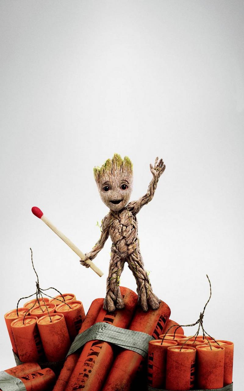 800x1280 Baby Groot Wallpaper