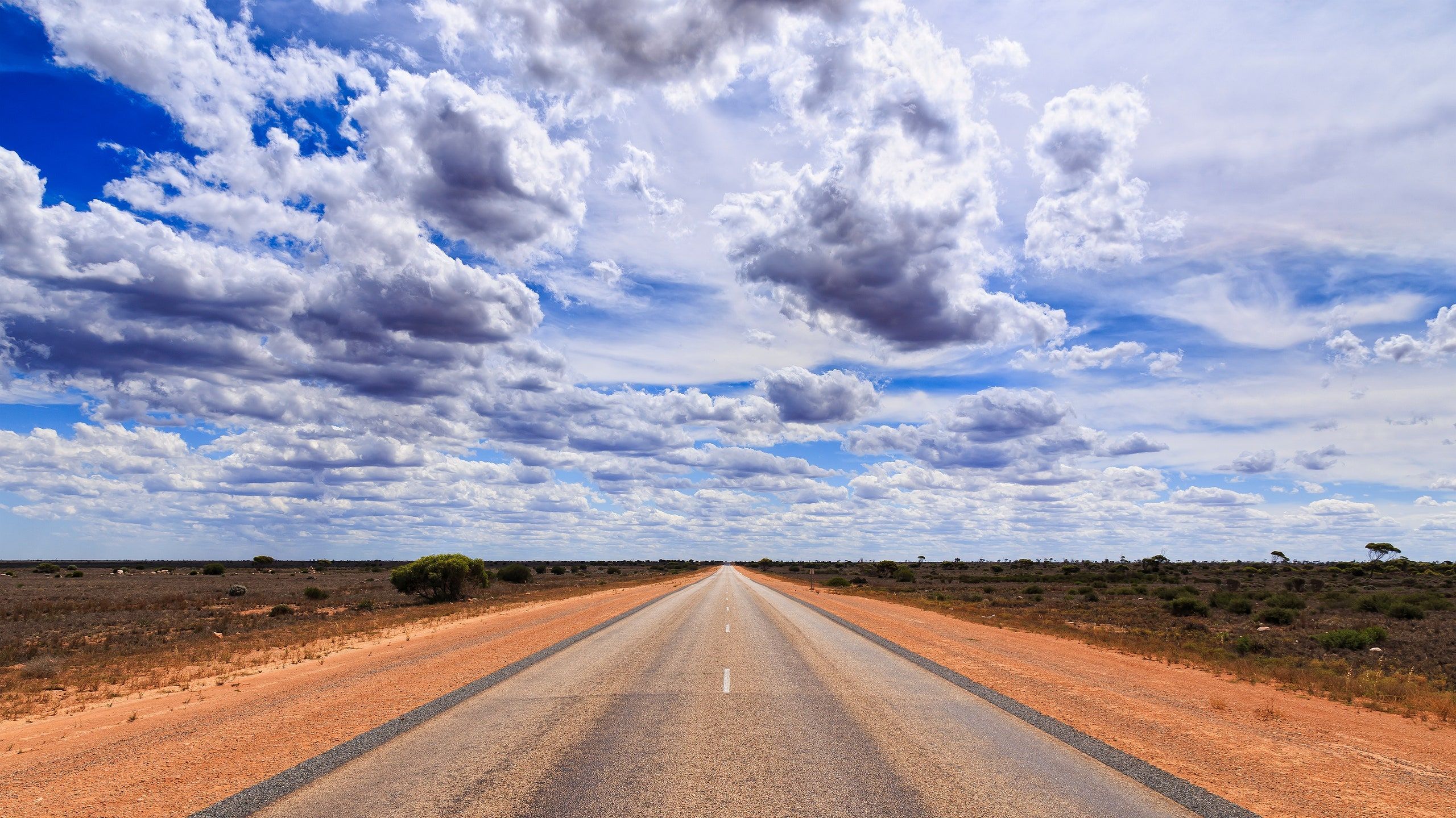 2560x1440 The Longest Straight Road in the World Is. Condé Nast Traveler