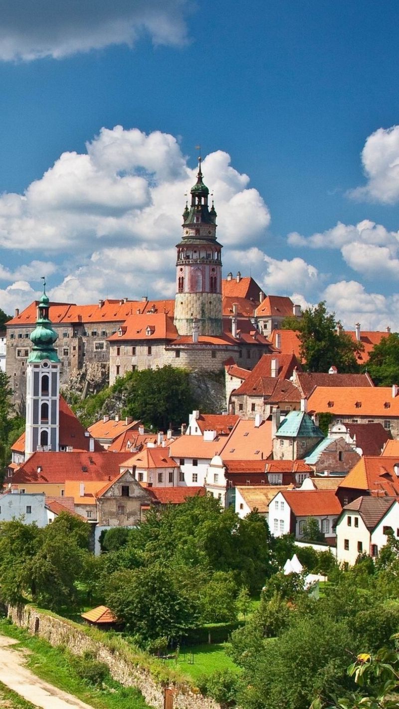 800x1420 Download Wallpaper 800x1420 Cesky Krumlov, Czech Republic, River, Vltava, Buildings, View Iphone Se 5s 5c 5 For Parallax HD Background
