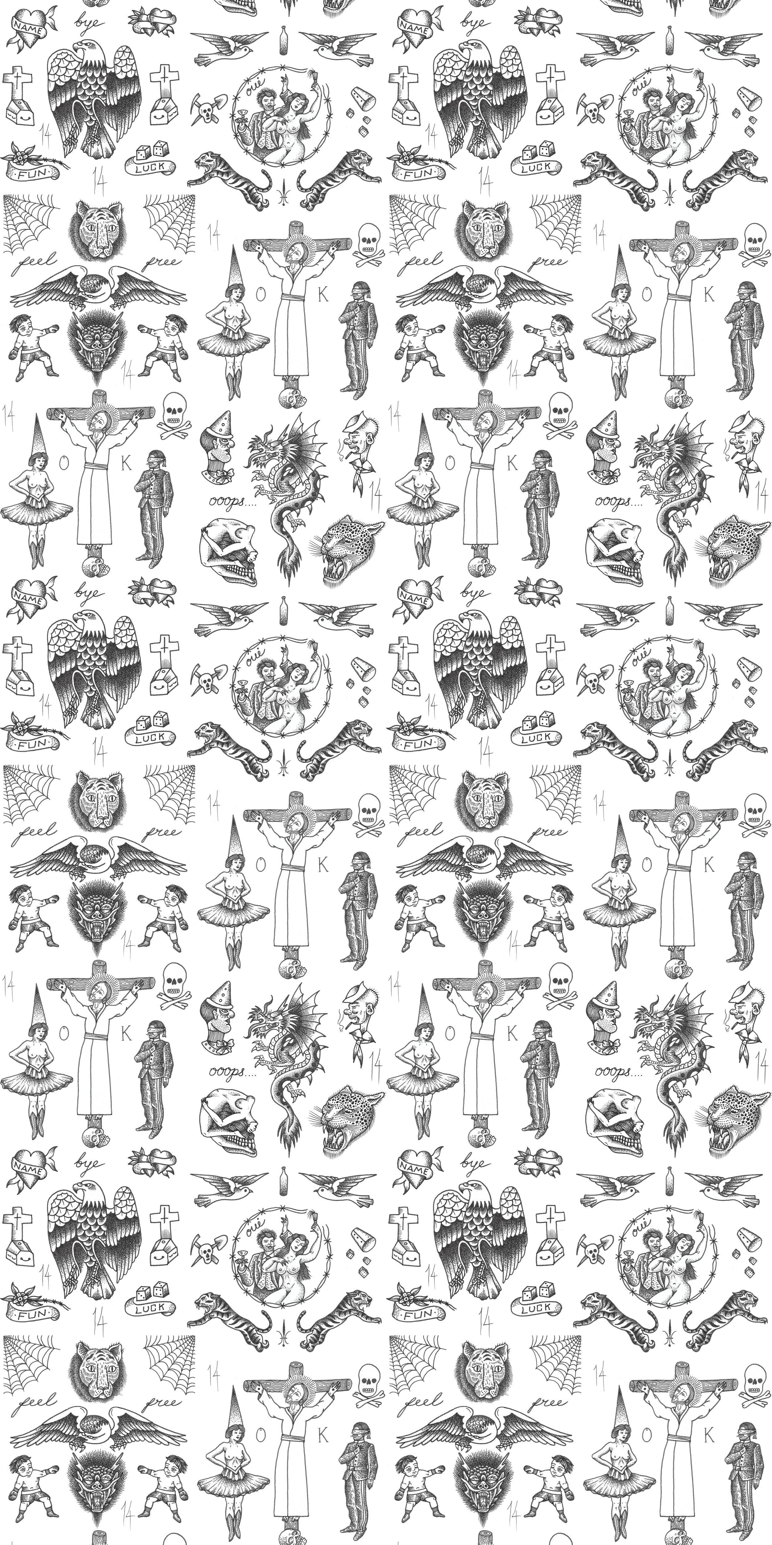 2500x5000 Tattoo Flash 01 Wallpaper