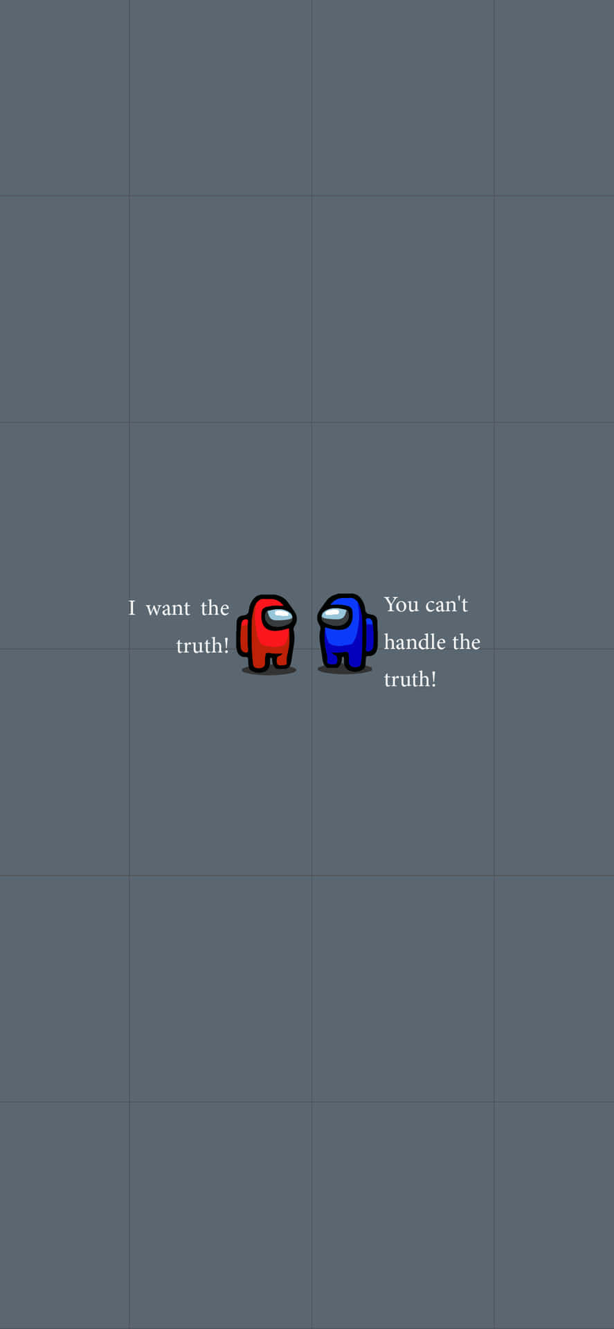 887x1920 Download Red And Blue In Argument Cute Among Us Wallpaper