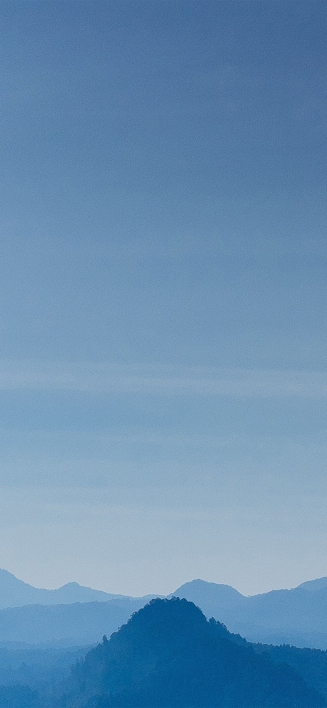 1125x2436 Sky Blue Mountain Soft Blur Wallpaper