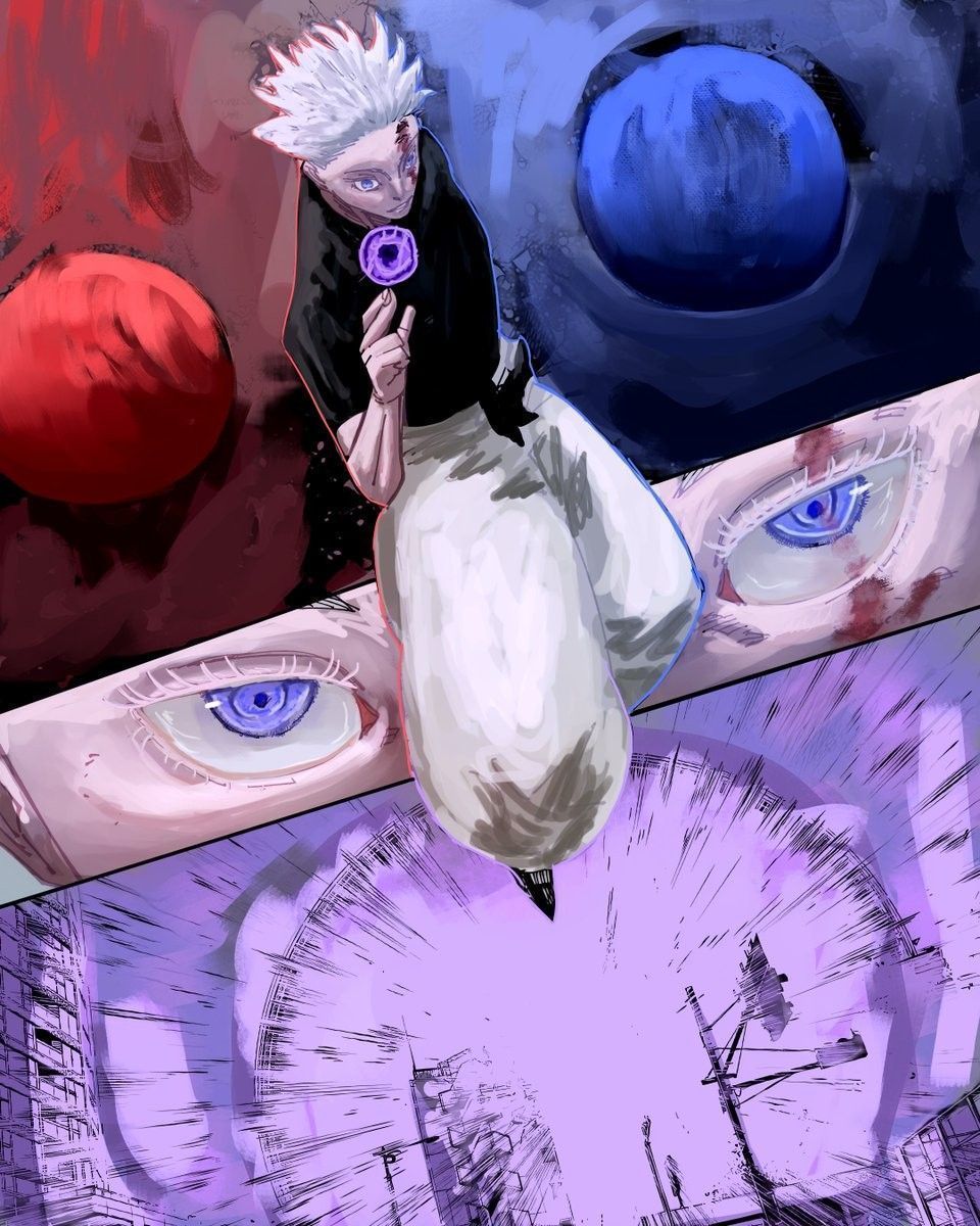 960x1200 Satoru gojo hollow Purple. Demon king anime, Anime character design, Anime art dark