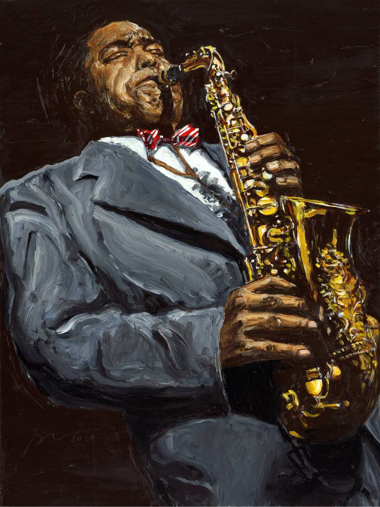 770x1026 Download Charlie Parker Colored Painting Wallpaper