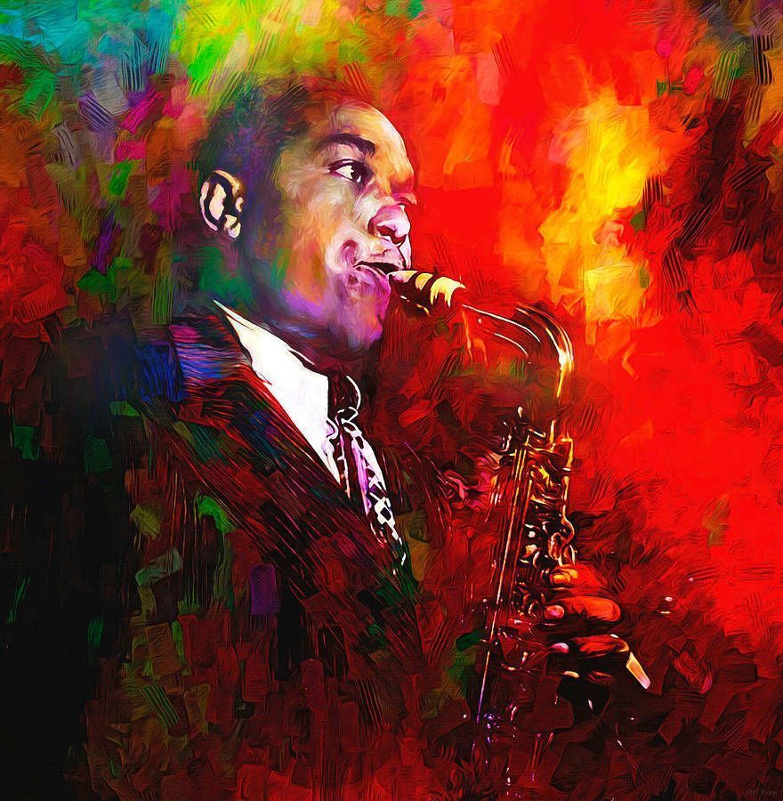 880x900 Download Charlie Parker Colorful Painting Wallpaper