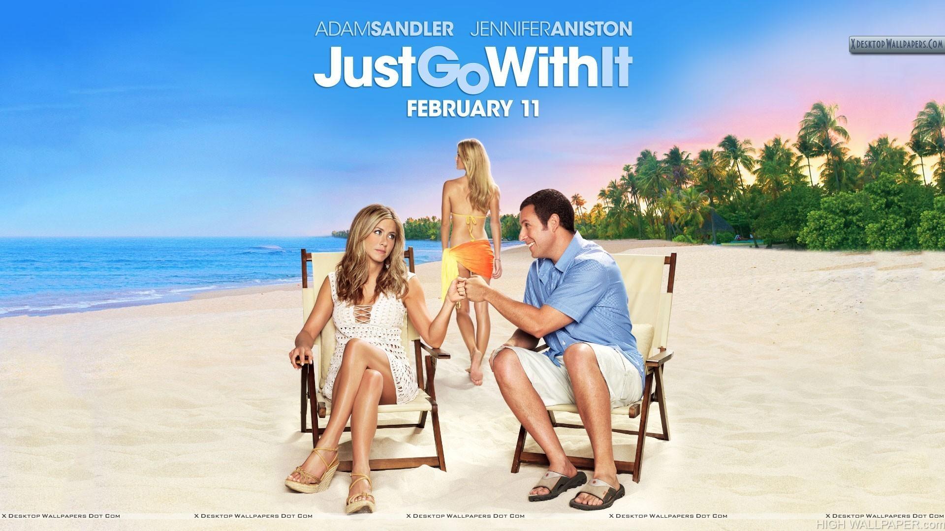 1920x1080 Jennifer Aniston and Adam Sandler in Just Go with It HD Wallpaper