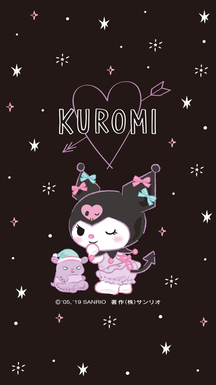 736x1308 Kuromi Wallpaper Explore more Animal, Black Jester's, Character, Cute, Kuromi wallpaper. ht. Hello kitty iphone wallpaper, Hello kitty wallpaper, Sanrio wallpaper