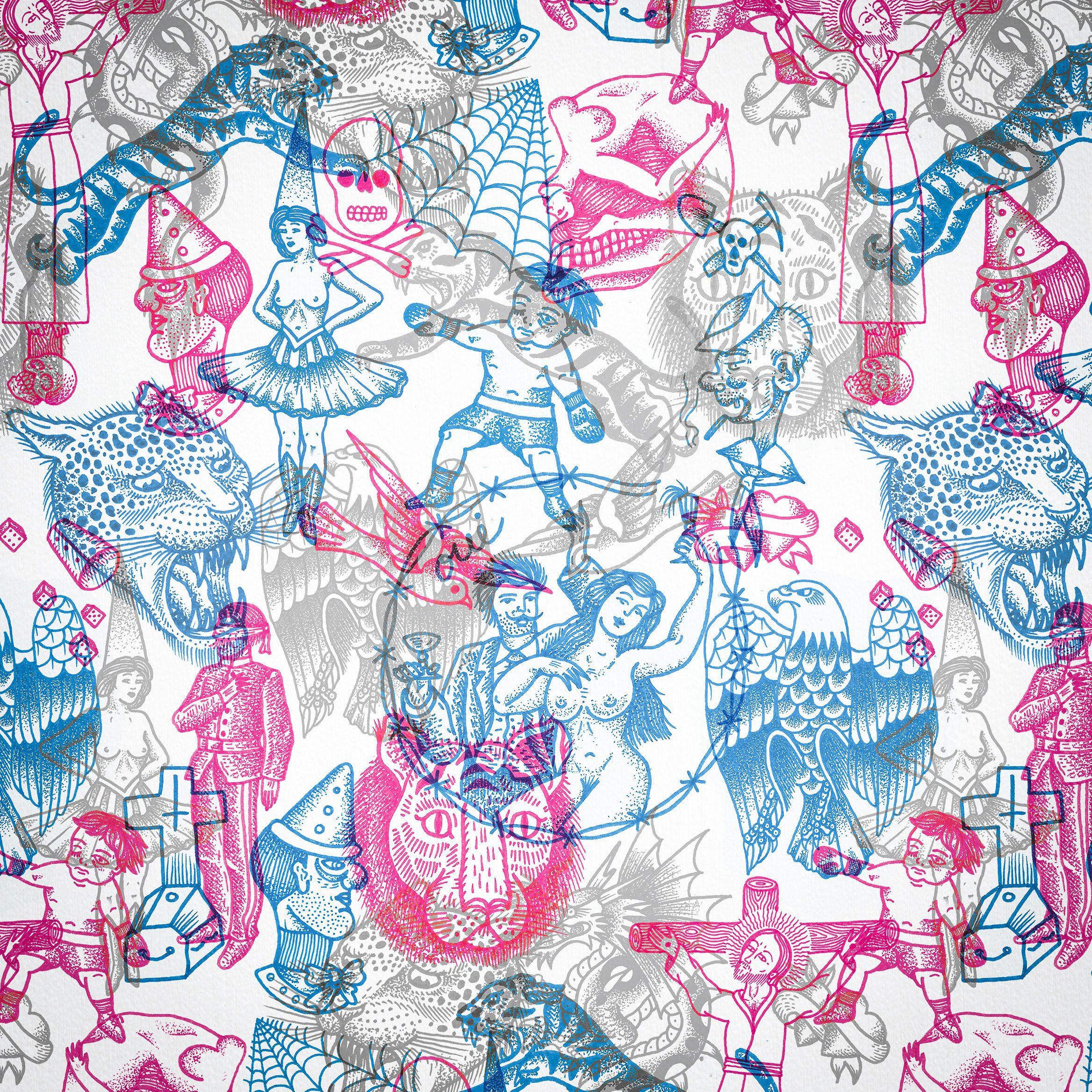 2336x2336 Tattoo Flash II Wallpaper by Liam Sparkes. FEATHR™