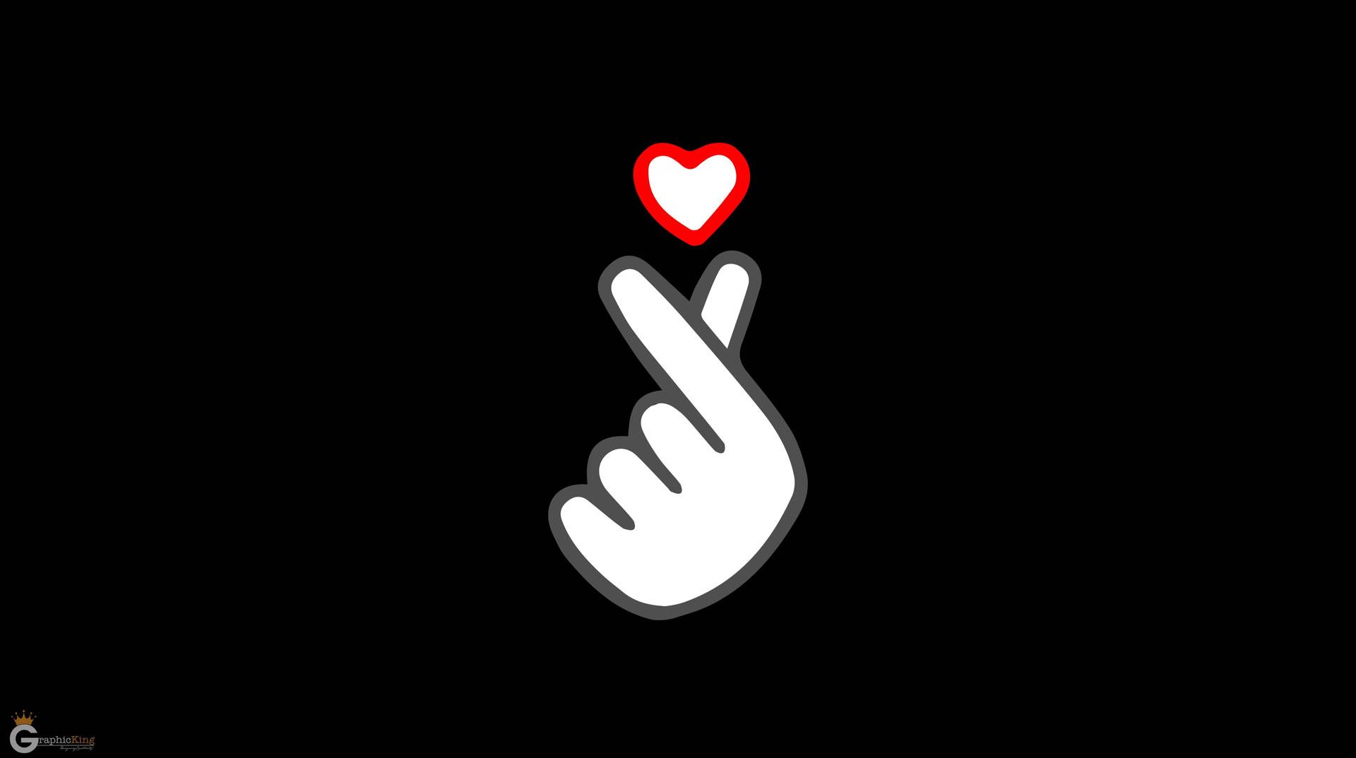 1920x1073 Finger Heart Wallpaper