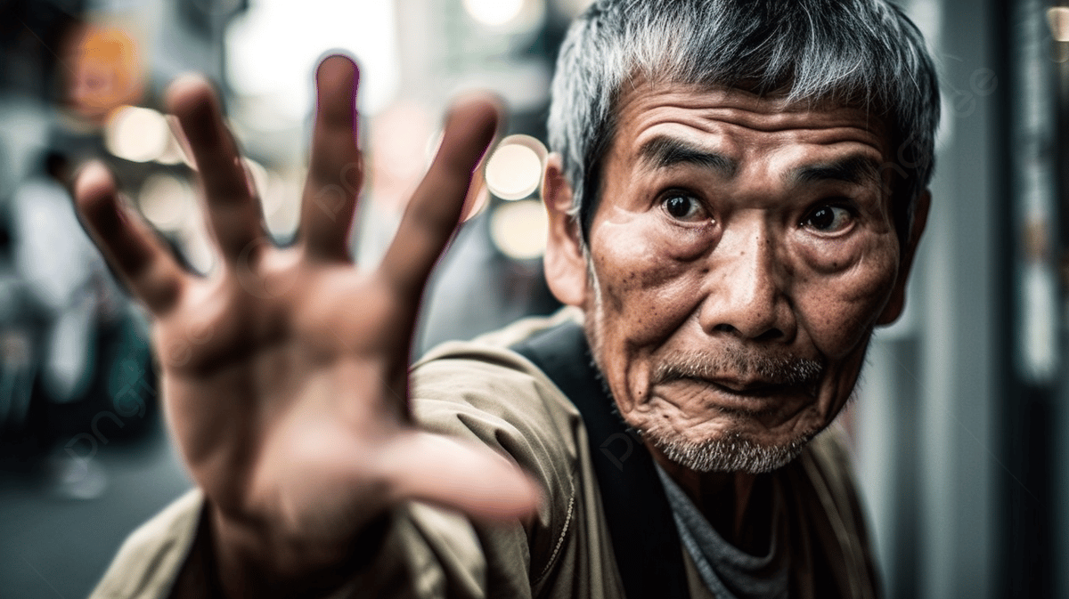 1200x673 Old Man Reaching Out Towards Camera Using Hand Gesture Background, Asian Man Reaching Out, HD Photography Photo Background Image And Wallpaper for Free Download