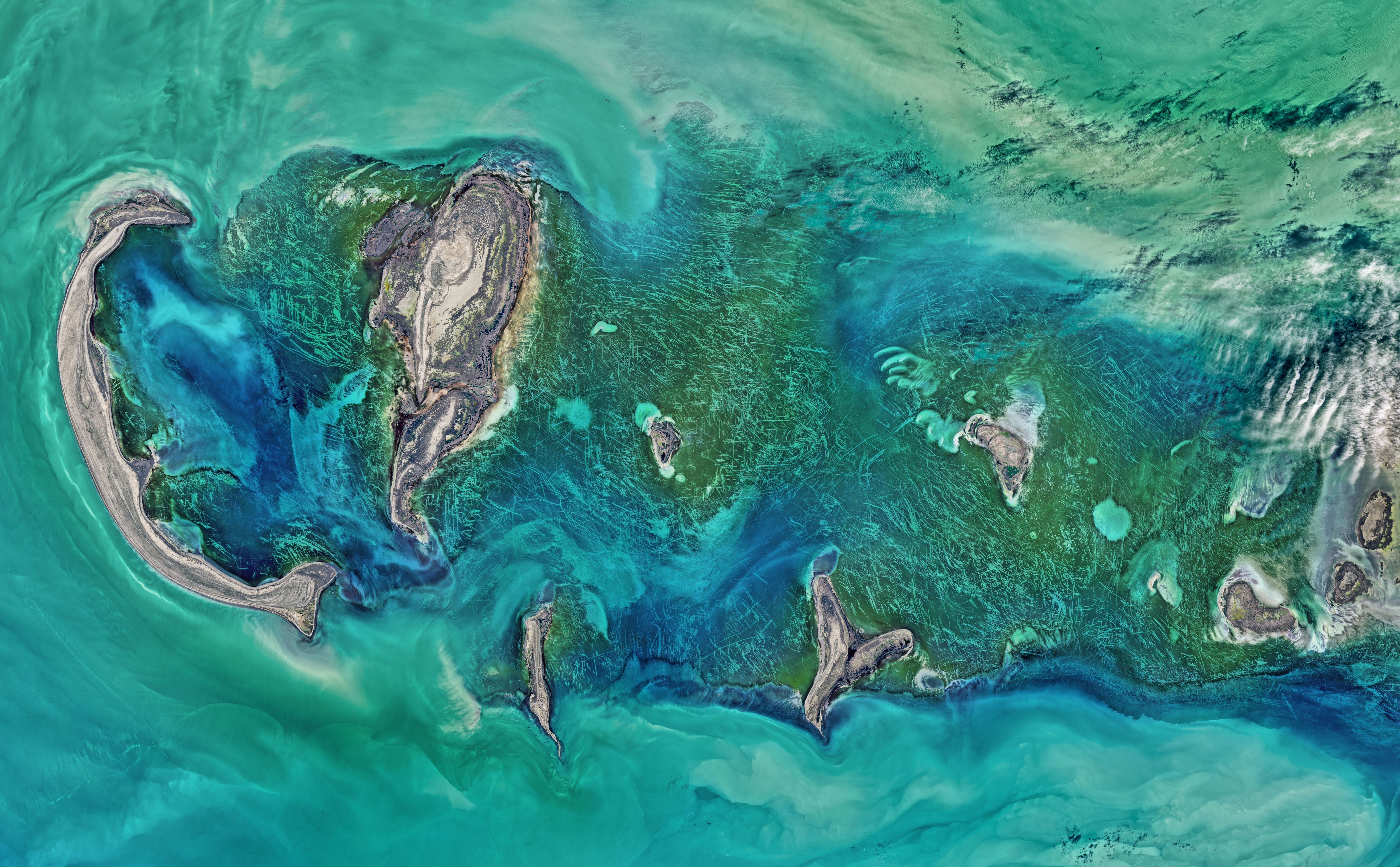 5526x3420 Ice Scours the North Caspian Sea. Nasa image, Space image, Caspian sea