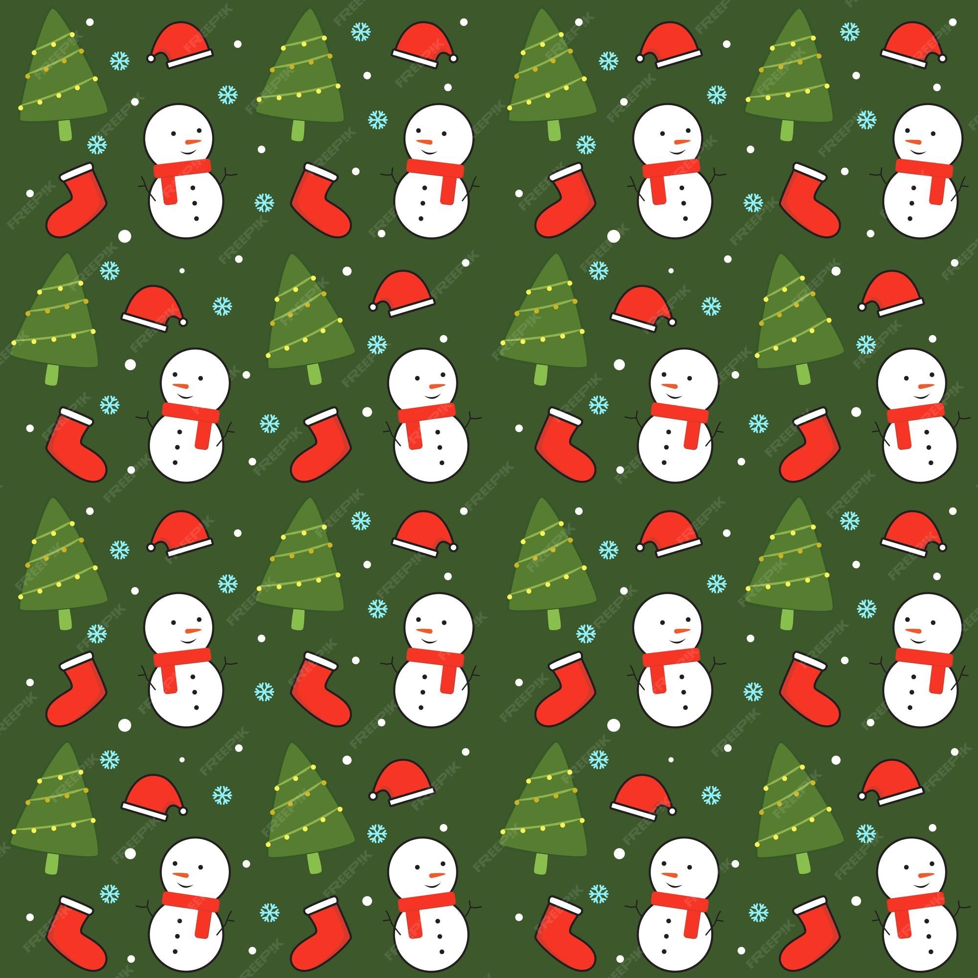 2000x2000 Premium Vector. Christmas theme wallpaper background wrapping printable