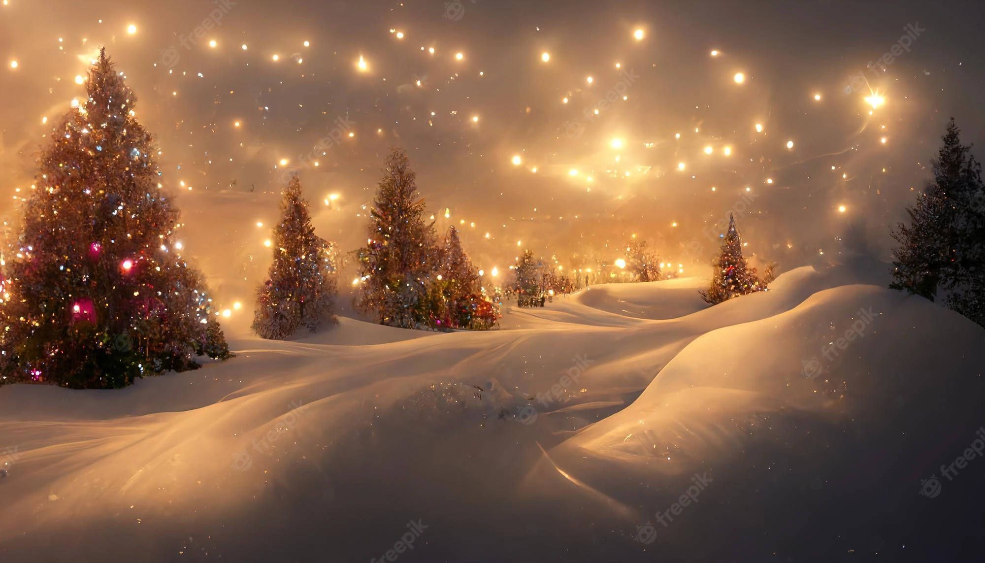 2000x1143 Download Icy Cool Christmas Desktop Wallpaper