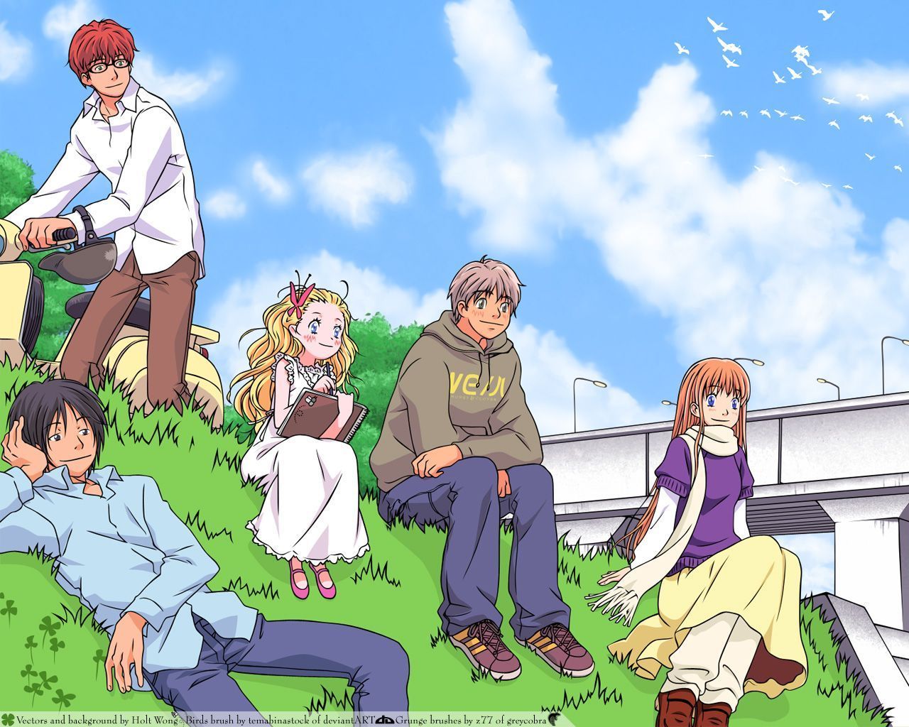 1280x1024 Honey and Clover. Honey and clover, Naruto the movie, The last witch