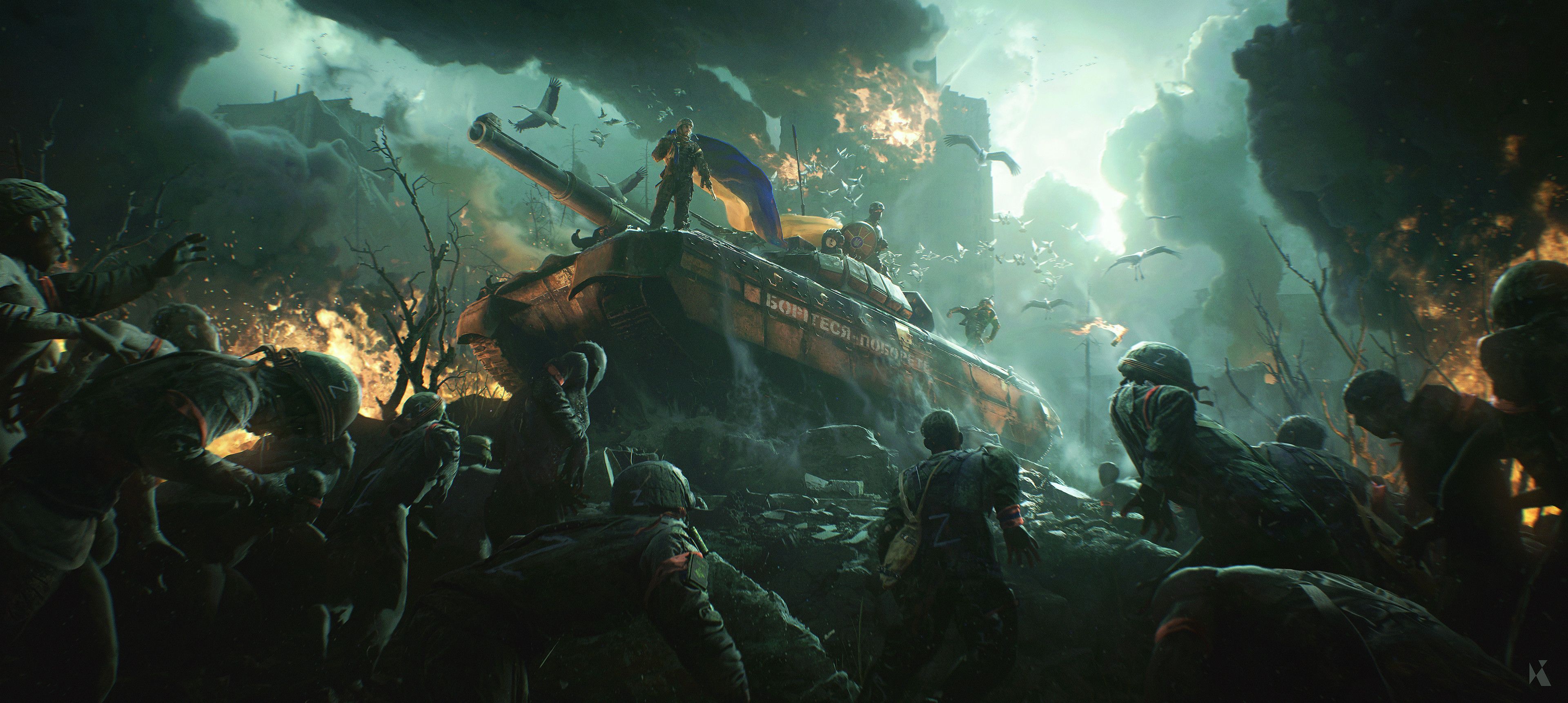 3840x1721 Dark Zombie HD Wallpaper