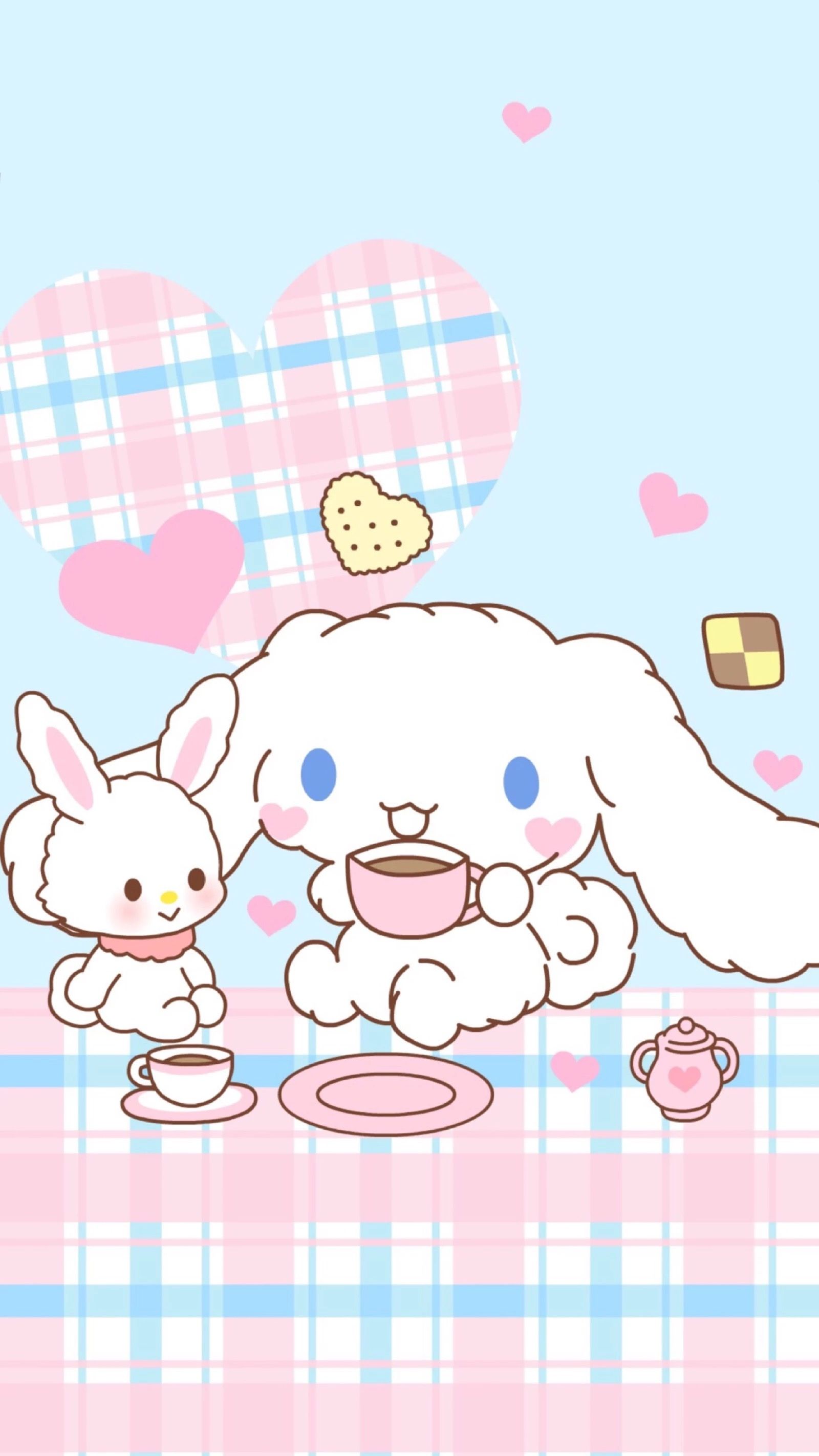 1600x2844 Hello Kitty And Cinnamoroll Wallpaper