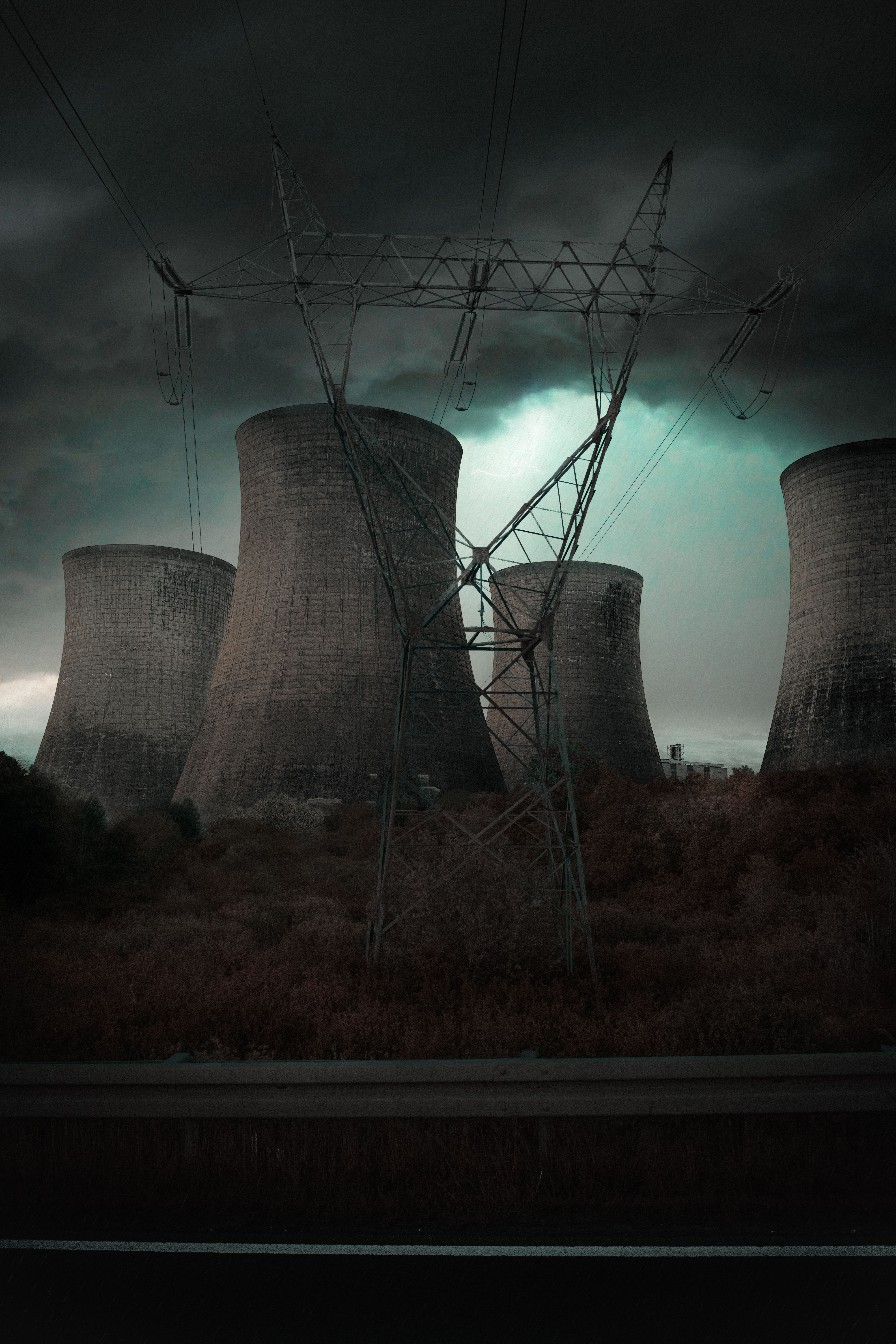 4000x6000 Post apocalyptic setting set in future, Northern Croatia. Picture repesents abandoned nuclear cool. Apocalypse aesthetic, Nuclear power plant, Thermal power plant