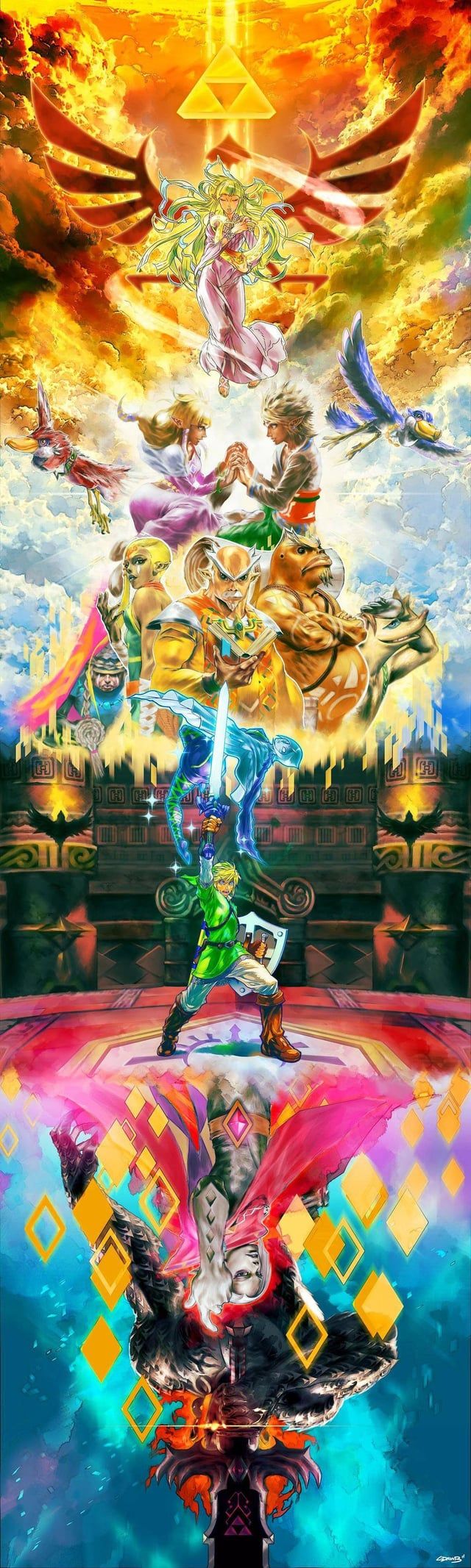 640x2133 Beautiful Legend of Zelda: Skyward Sword art