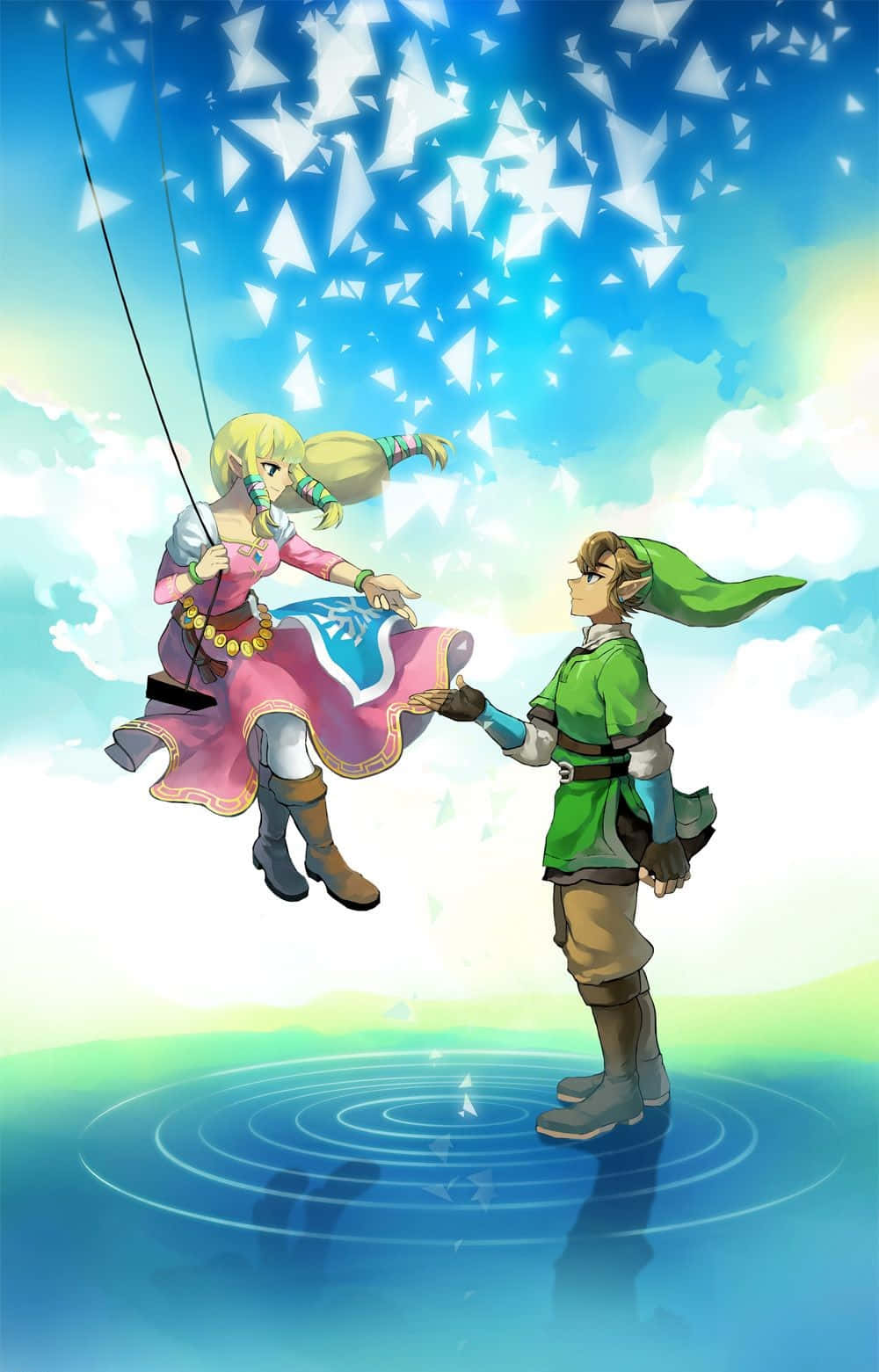 1000x1561 Download Skyward Sword Legend of Zelda Artwork Wallpaper