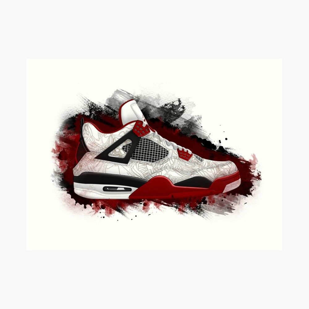 1000x1000 Jordan 4 LASER Poster