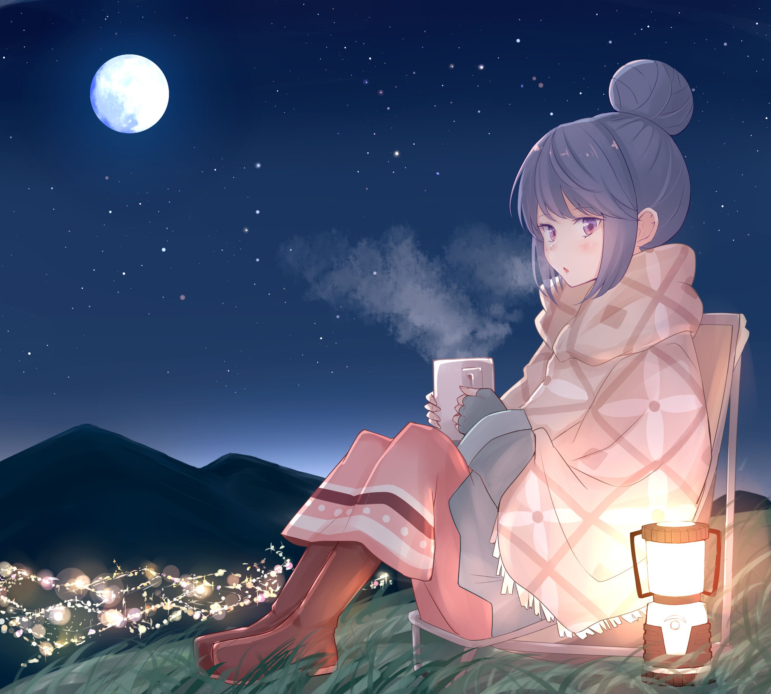 2644x2380 Yuru Camp Shima Rin wallpaperx2380