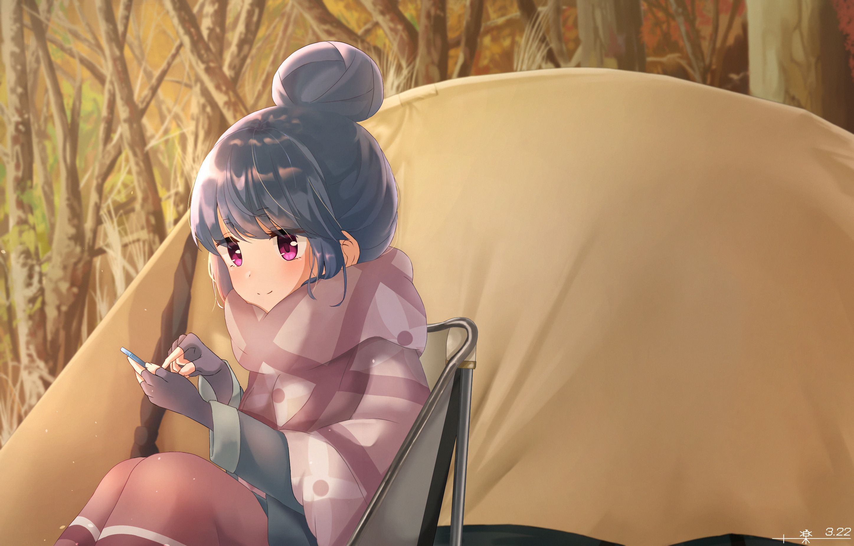 2894x1850 Anime Laid Back Camp HD Wallpaper