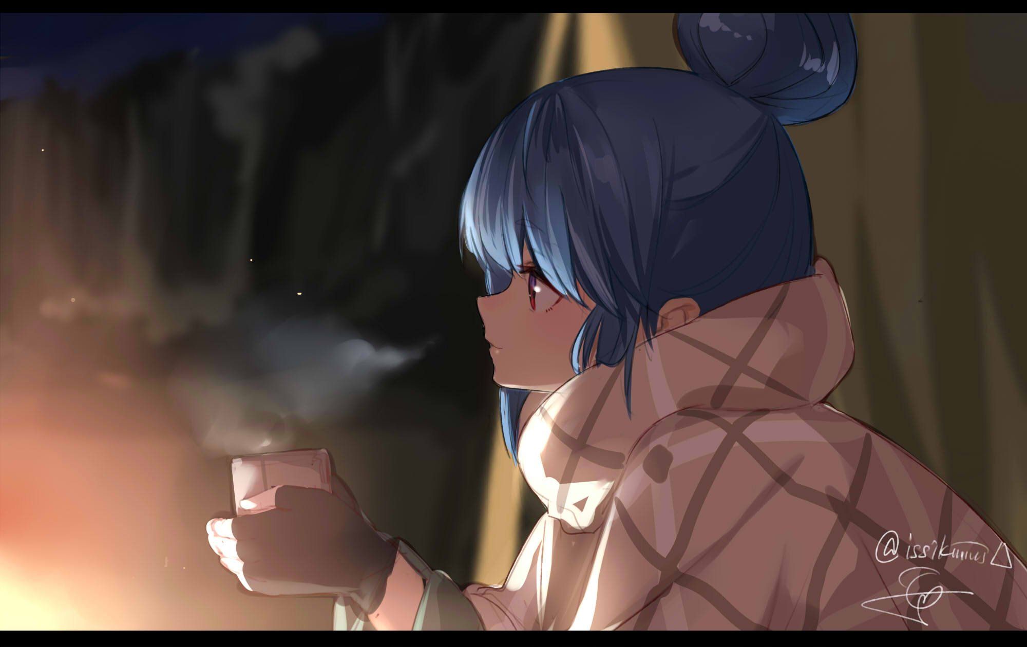2000x1260 shima rin (yurucamp) drawn by isshiki_(ffmania7)