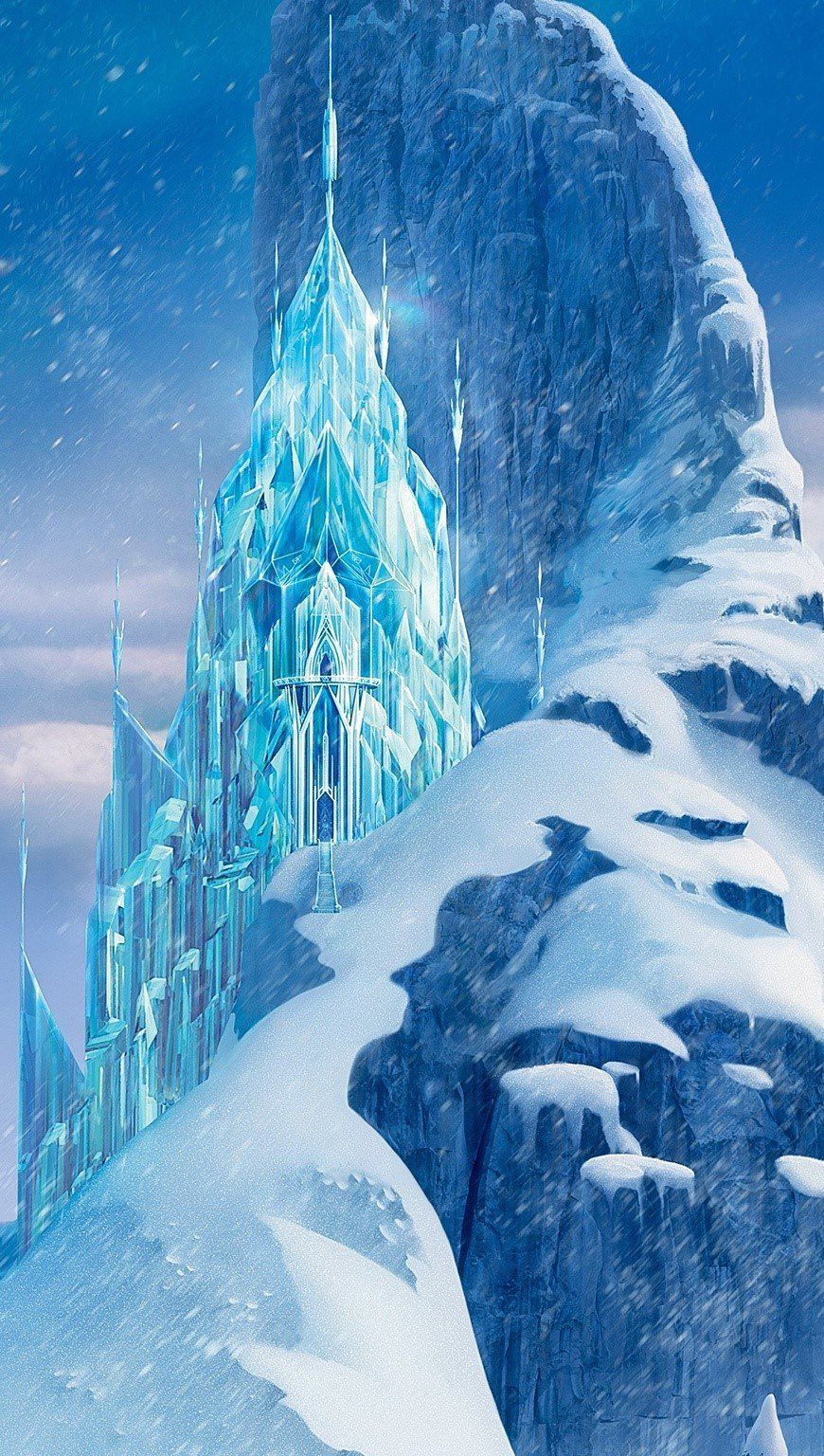 870x1536 Ice Castle in Frozen Wallpaper