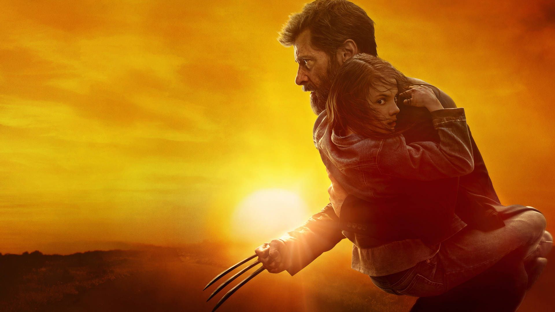 1920x1080 Download Hugh Jackman Logan Carrying Dafne Wallpaper