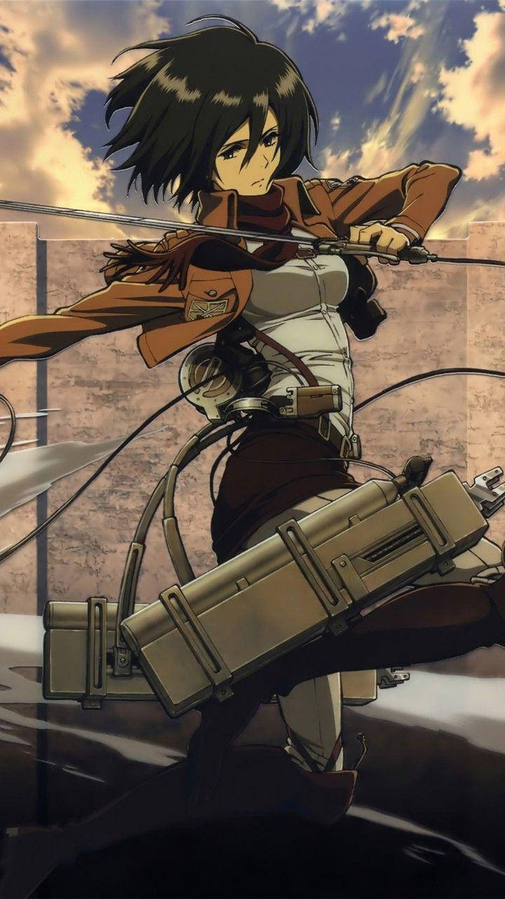 720x1280 Download Mikasa Ackerman In Action Wallpaper