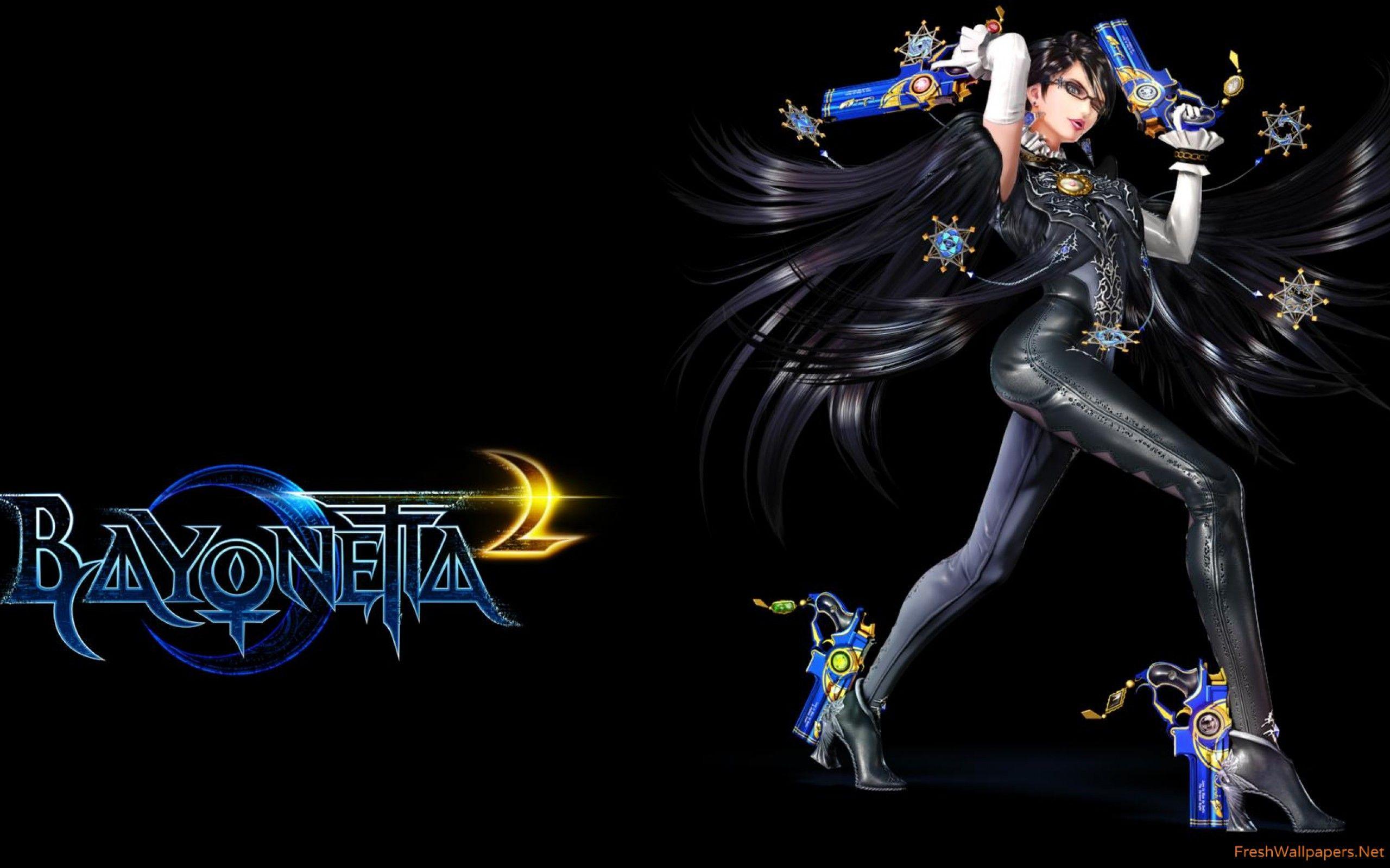 2560x1600 Bayonetta holding two guns in Bayonetta 2 wallpaper