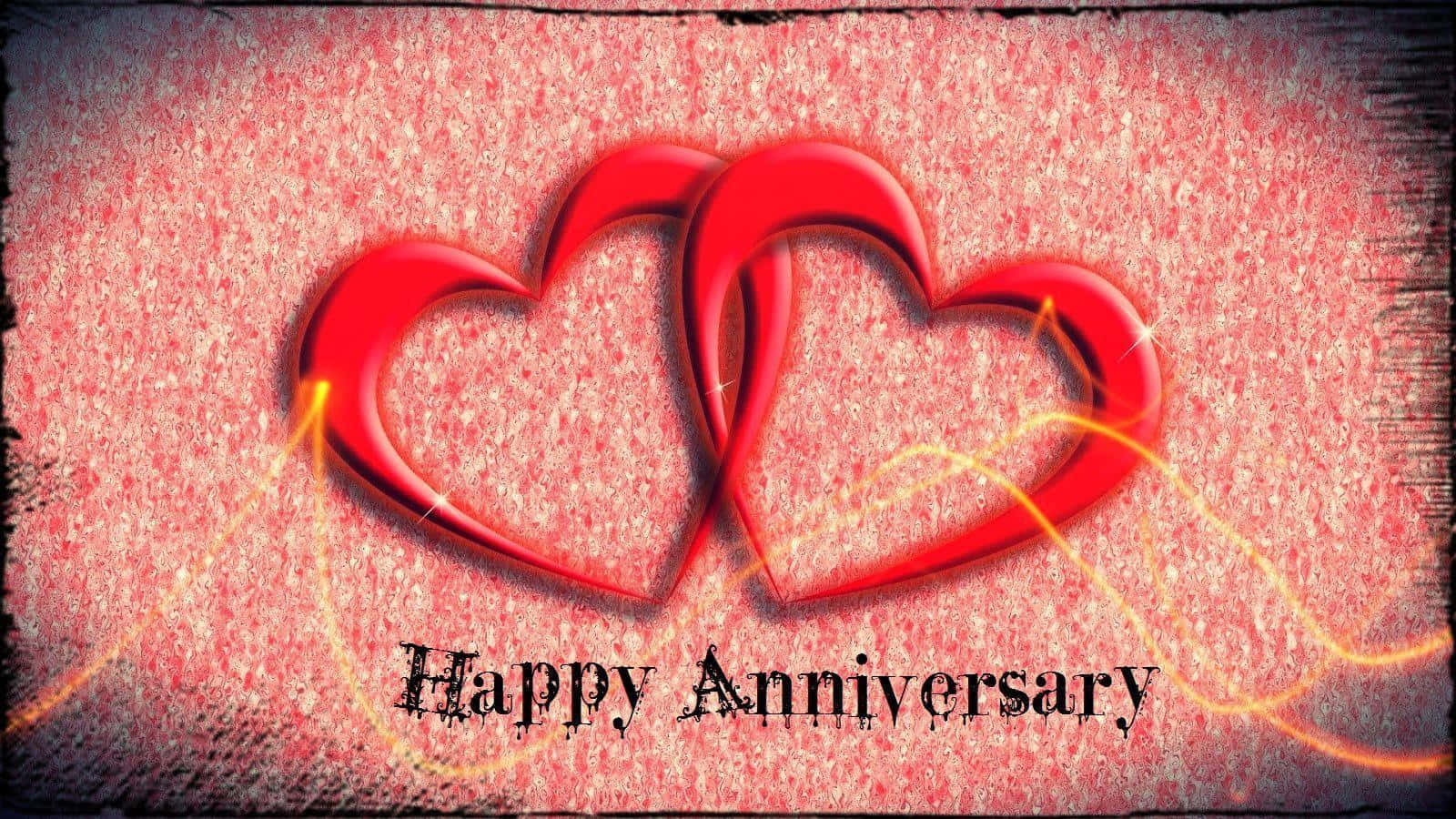 1600x900 Download Happy Anniversary Combined Hearts Picture