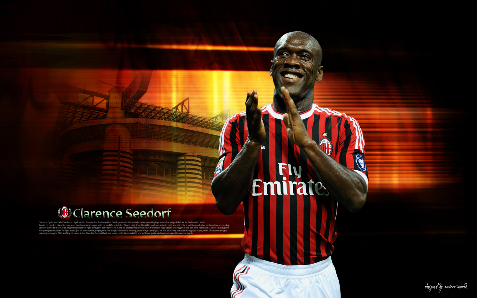 1920x1200 Sports Clarence Seedorf HD Wallpaper
