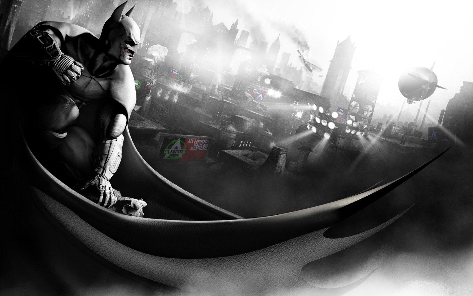 1920x1200 Black, Video Games, Monochrome Mode, Darkness, Batman Arkham City 16