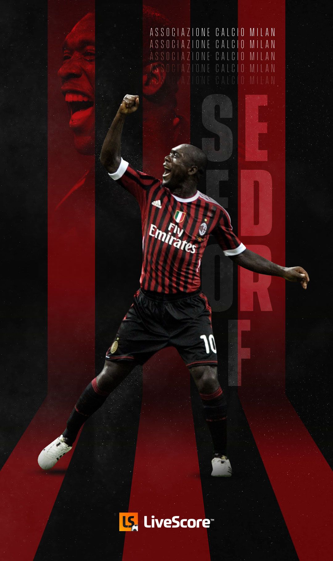 1080x1820 LiveScore on X: #WallpaperWednesday First up today, it's the birthday boy Clarence Seedorf ❤️