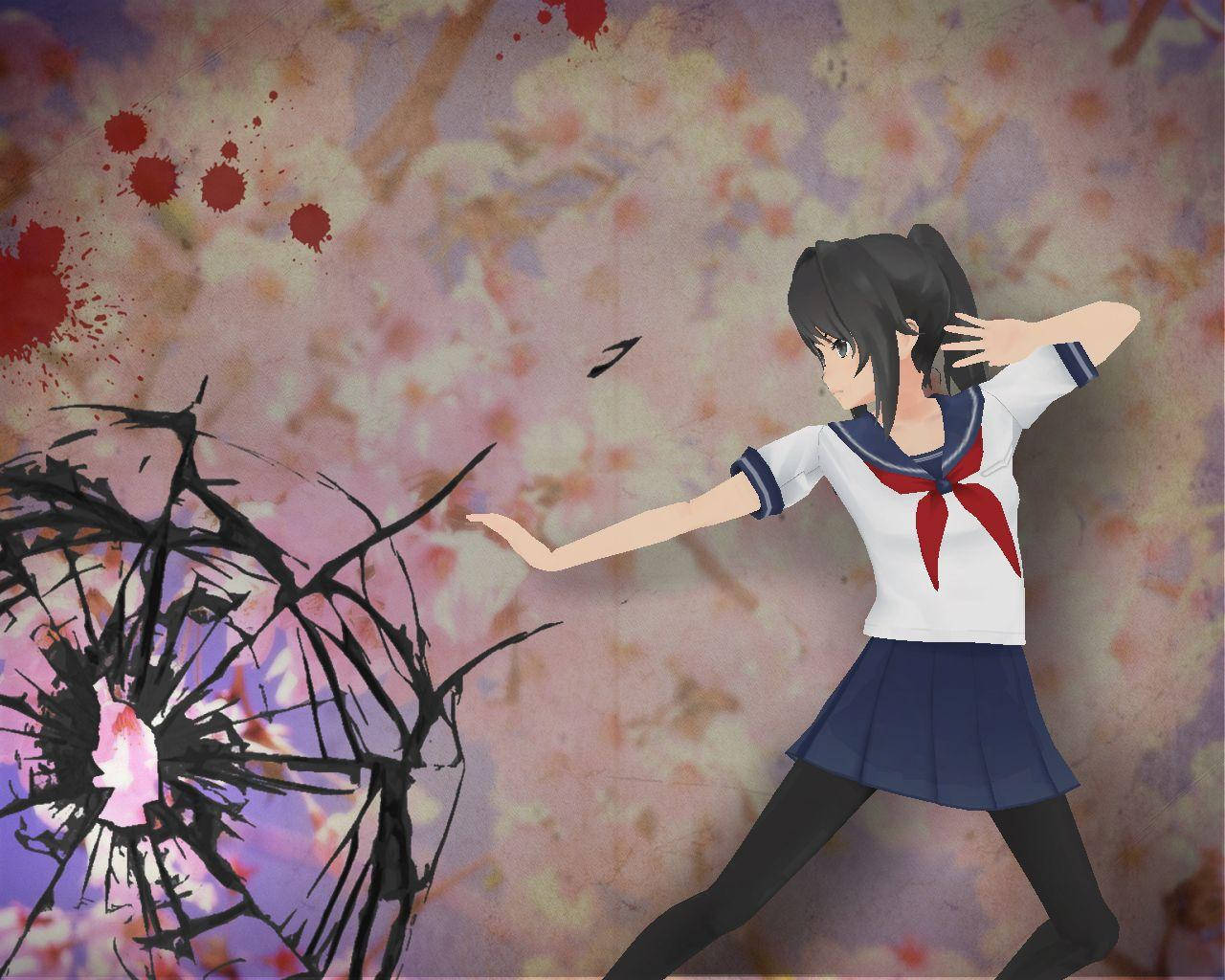 1280x1024 Download Yandere Simulator Ayano Aishi Battle Pose Wallpaper