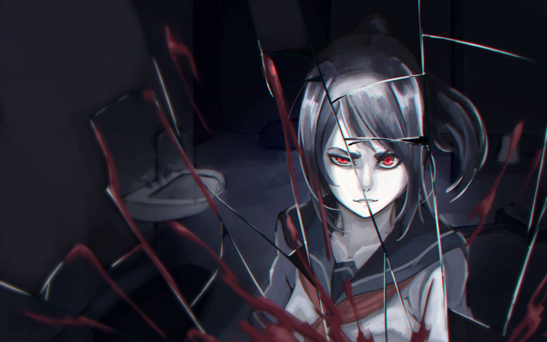 1920x1200 Download Menacing Ayano Aishi Iconic Yandere Simulator Character Wallpaper