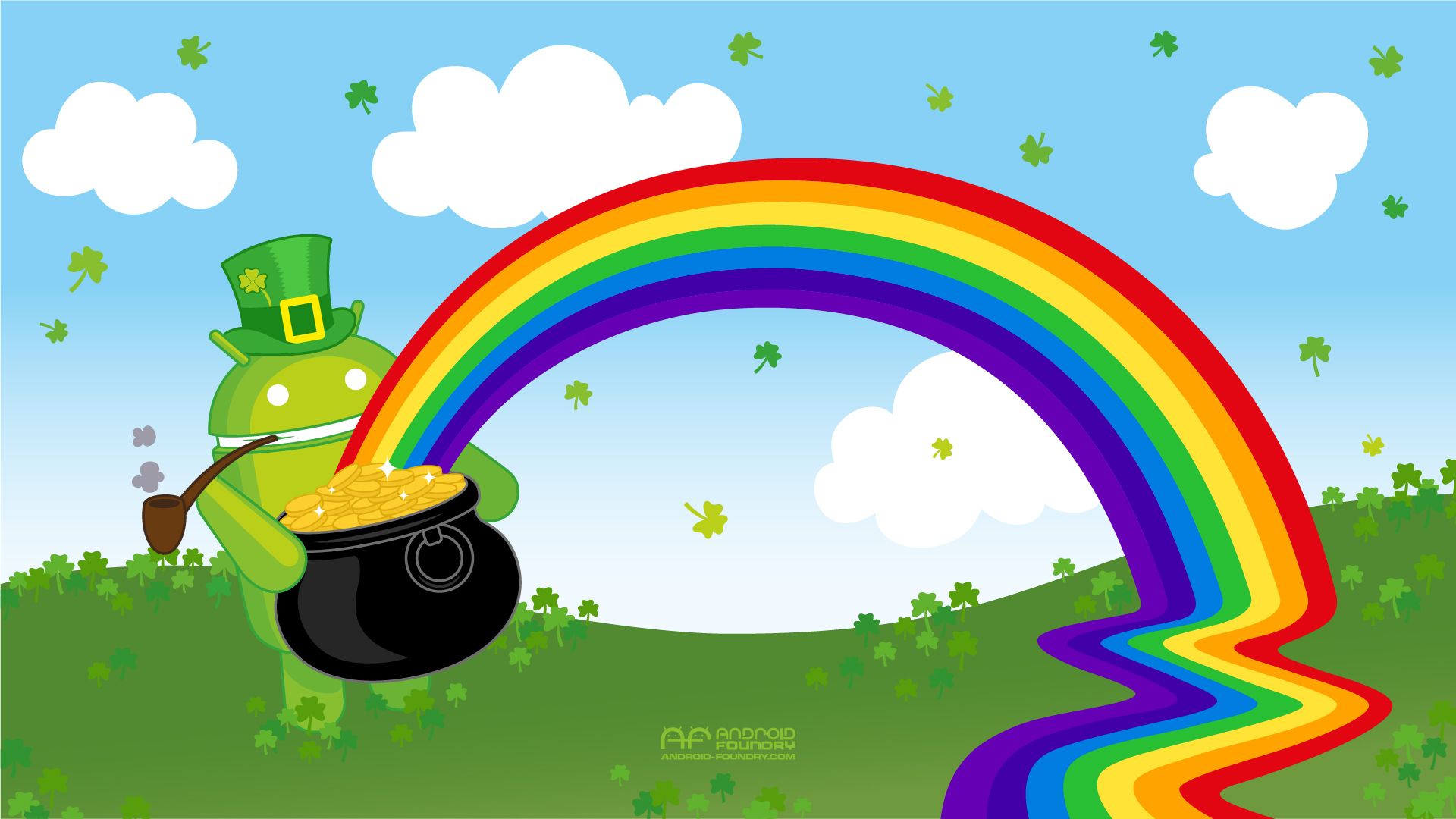 st patricks day rainbow background