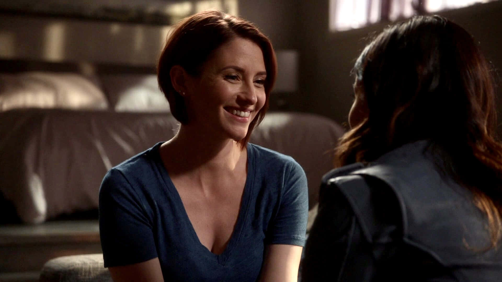 1920x1080 Download Chyler Leigh in a casual yet elegant pose Wallpaper