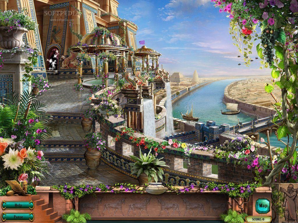 1024x768 Babylonin riippuvaiset puutarhat Lataa ilmaiseksi. Gardens of babylon, Fantasy landscape, Hanging garden