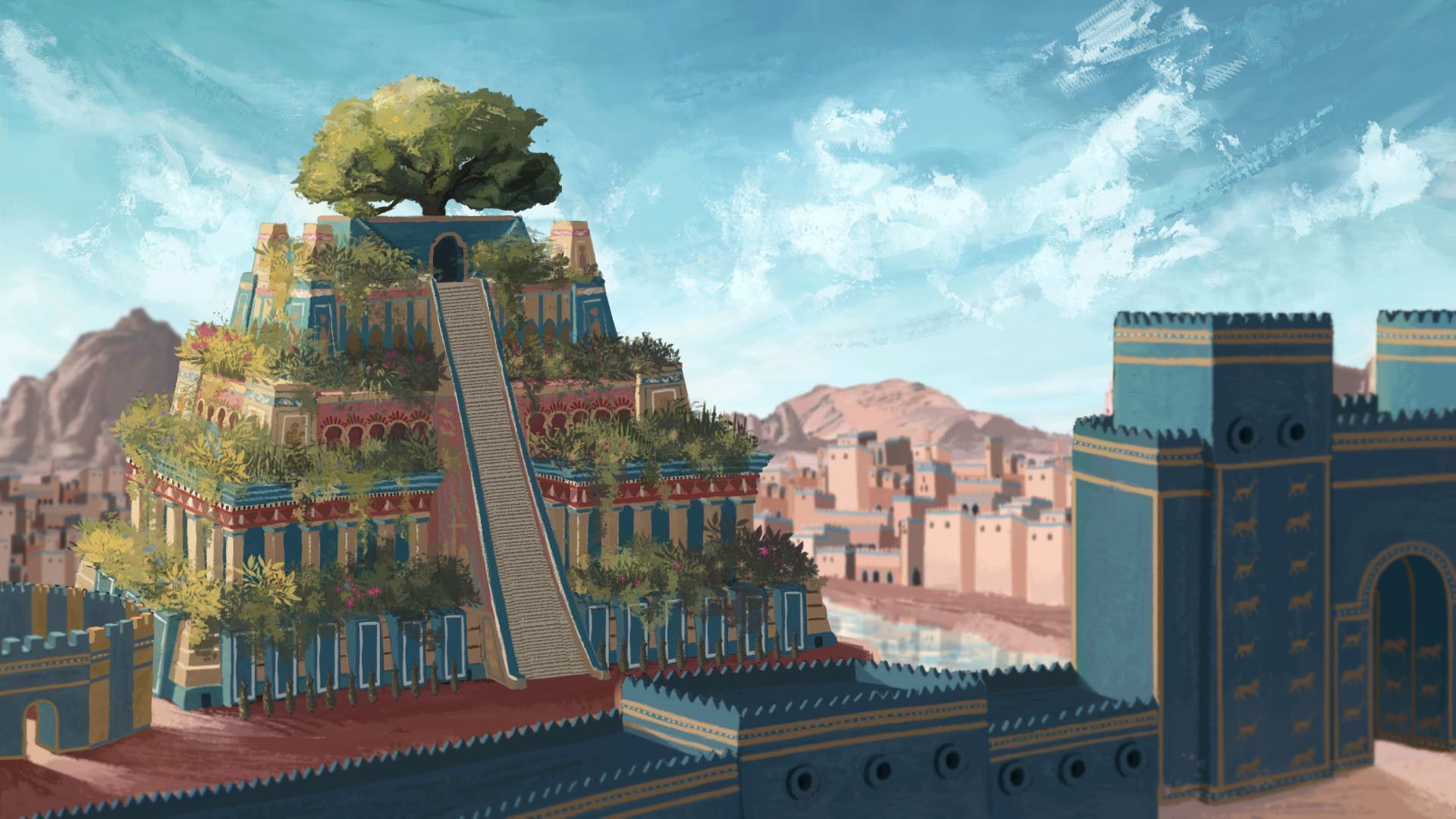 1920x1080 The Hanging Gardens Of Babylon