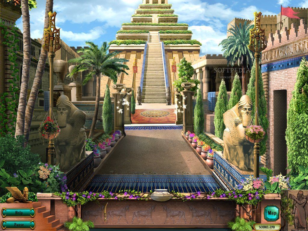 1024x768 Hanging Gardens of Babylon Seven Wonders of the Ancient World
