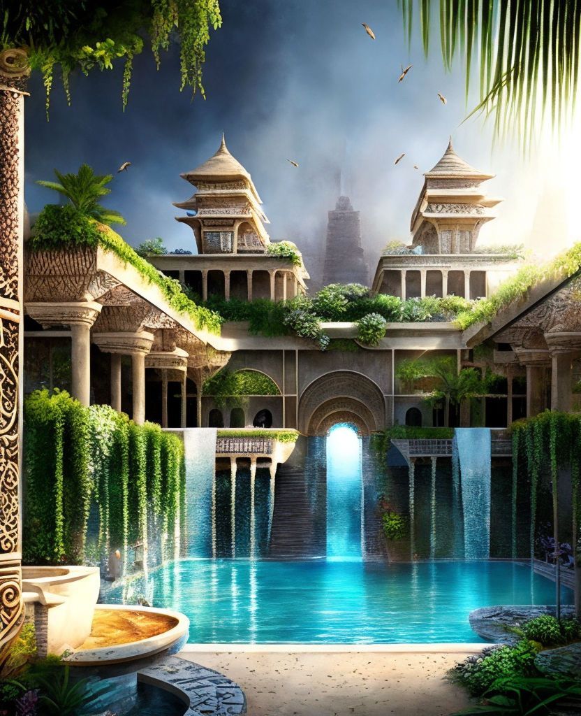 832x1024 The Hanging Gardens of Babylon: Also part of the original Seven Wonders