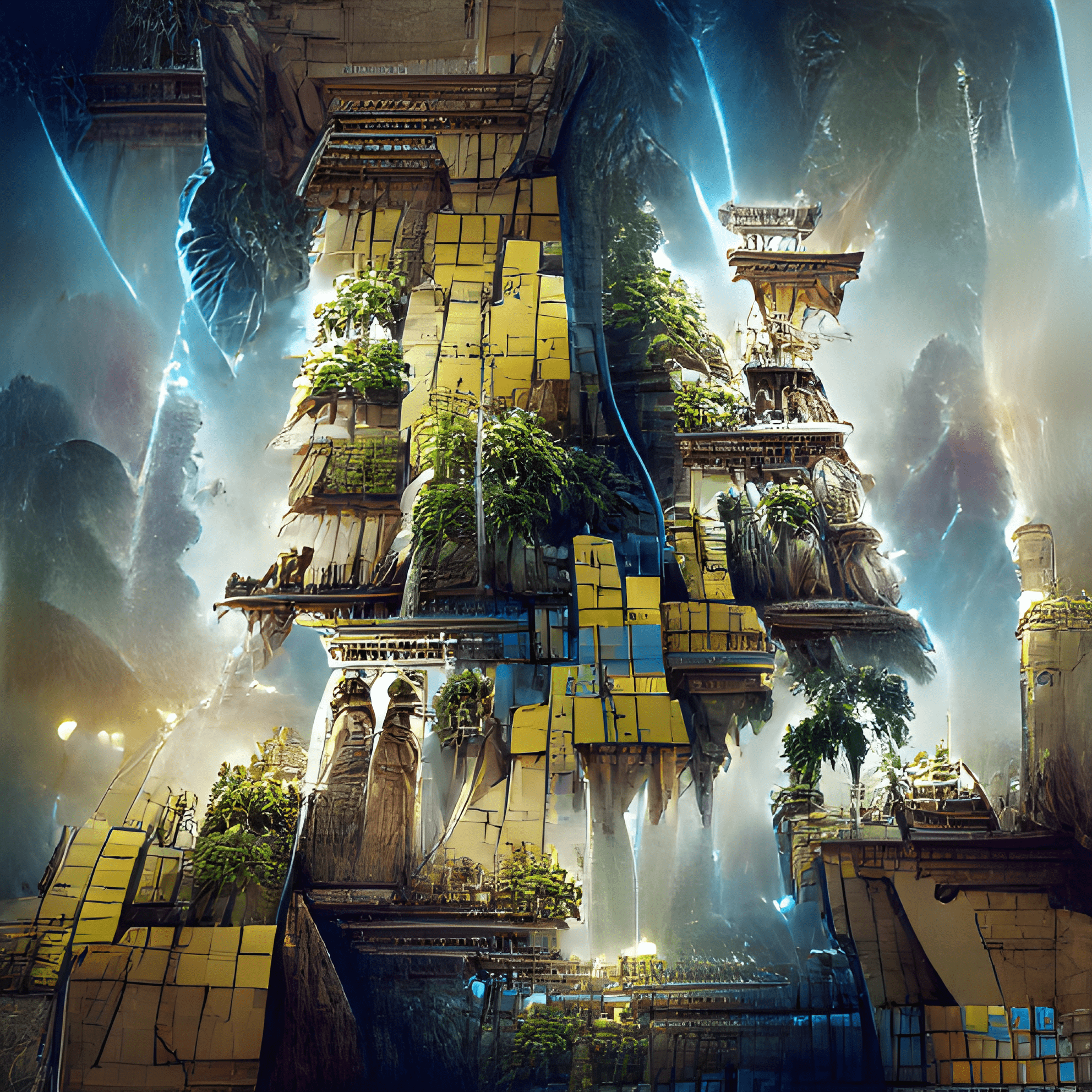 1984x1984 Hanging Gardens of Babylon World and Universe