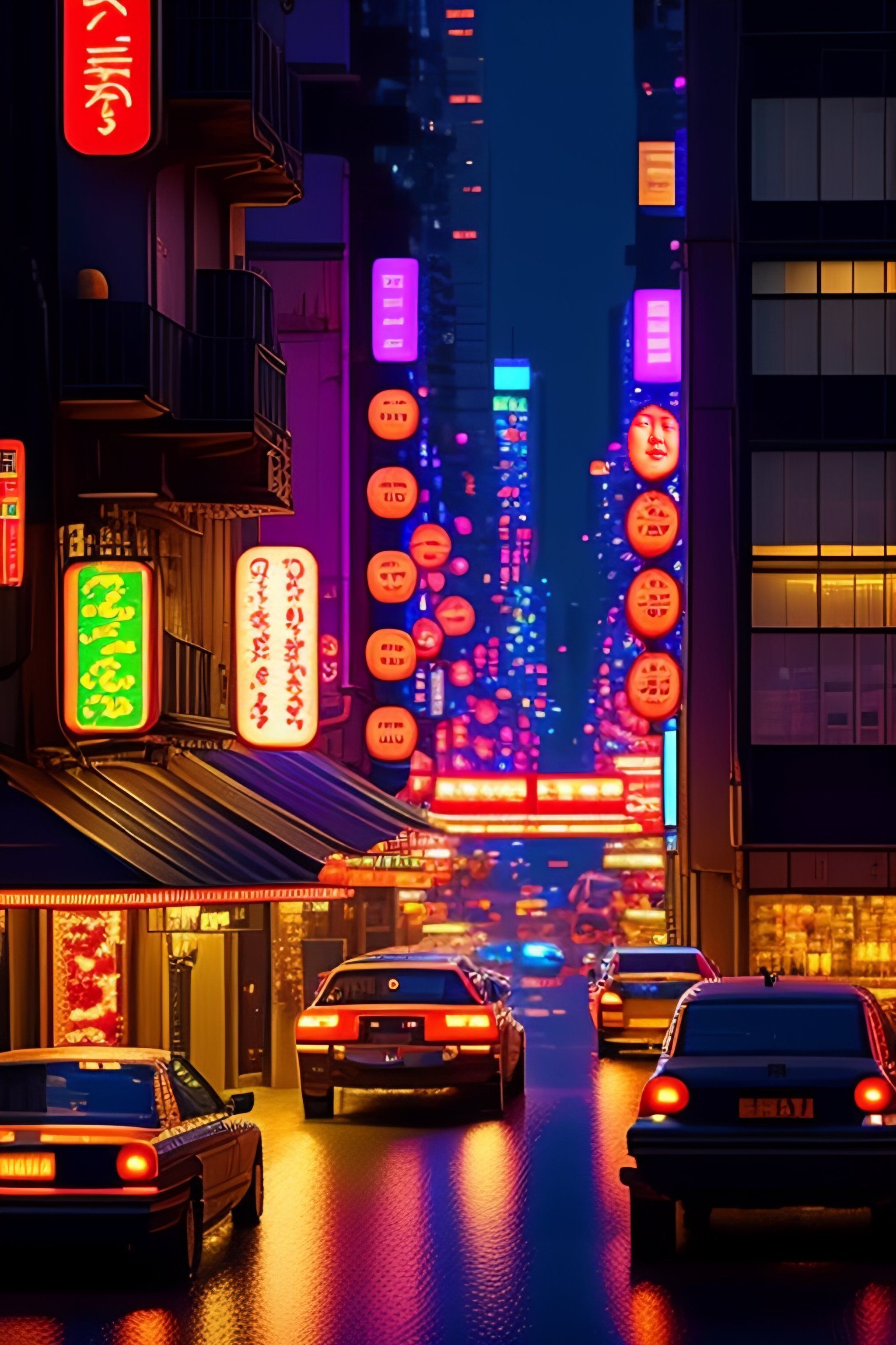 2048x3072 Lexica pixel art scene of tokyo street at night. 8k. city at night. 3D pixel art wallpaper. incredible pixel details